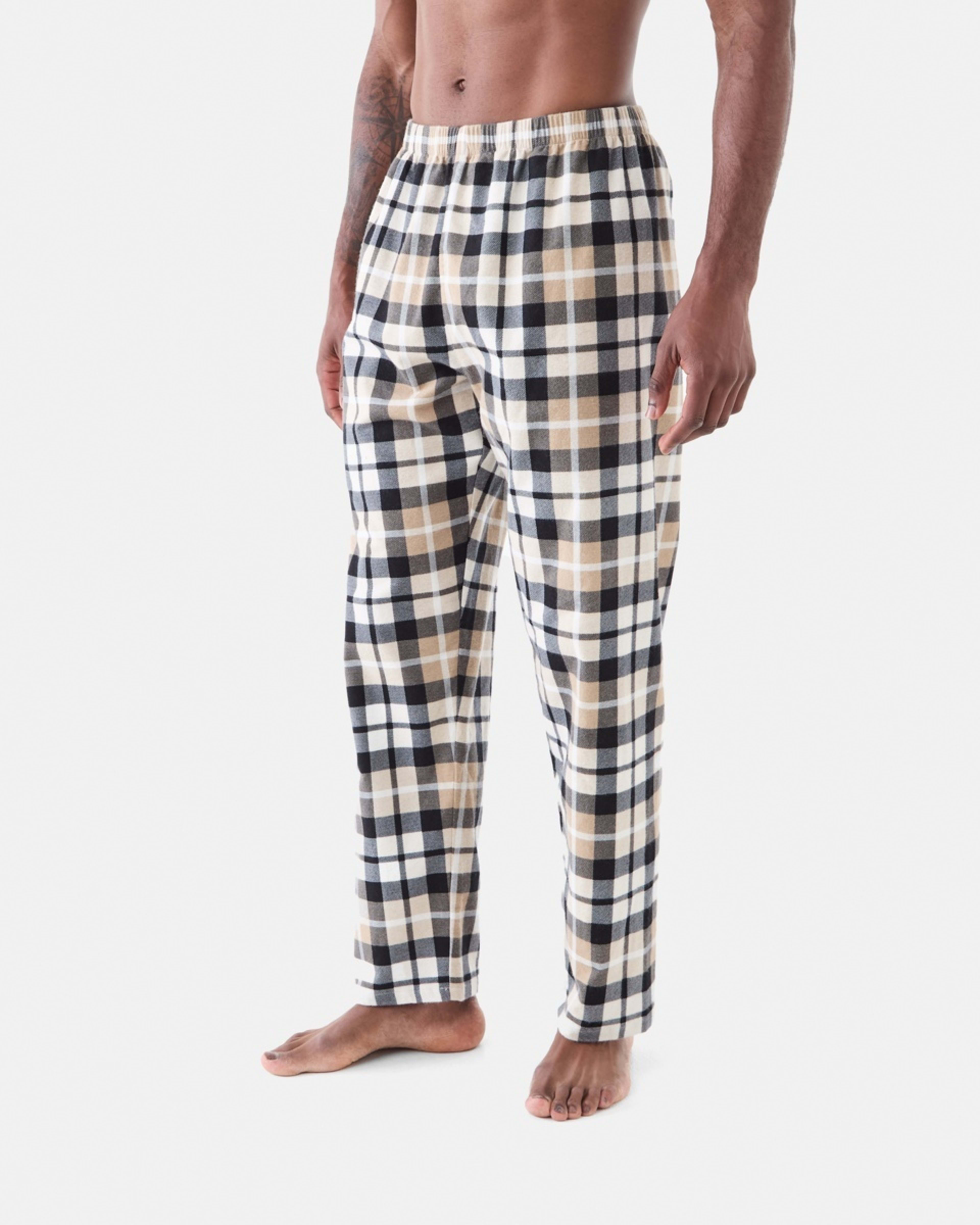 2 Print Flannel Pants Sand Check, 2 of 4