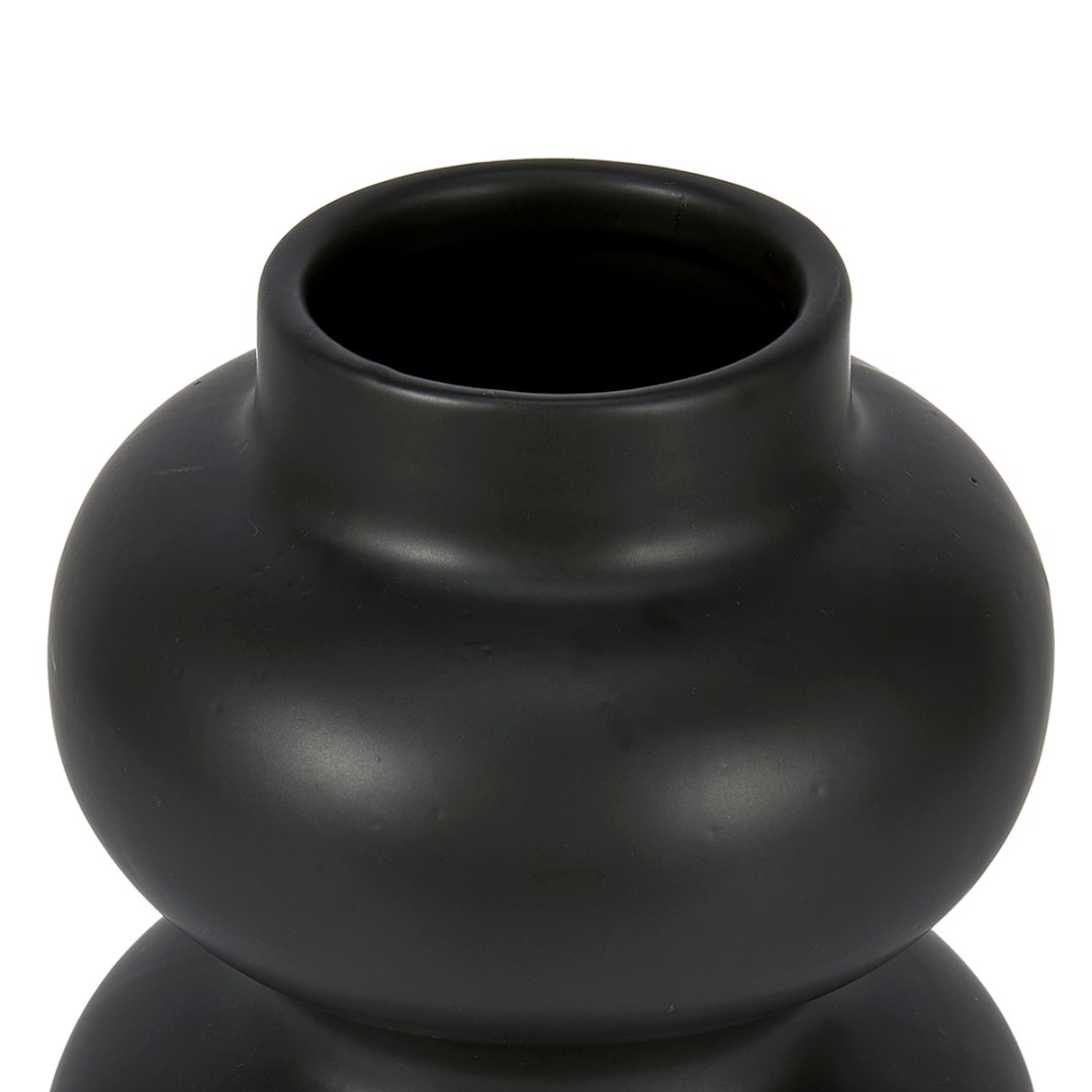 Stacked Black Vase Kmart