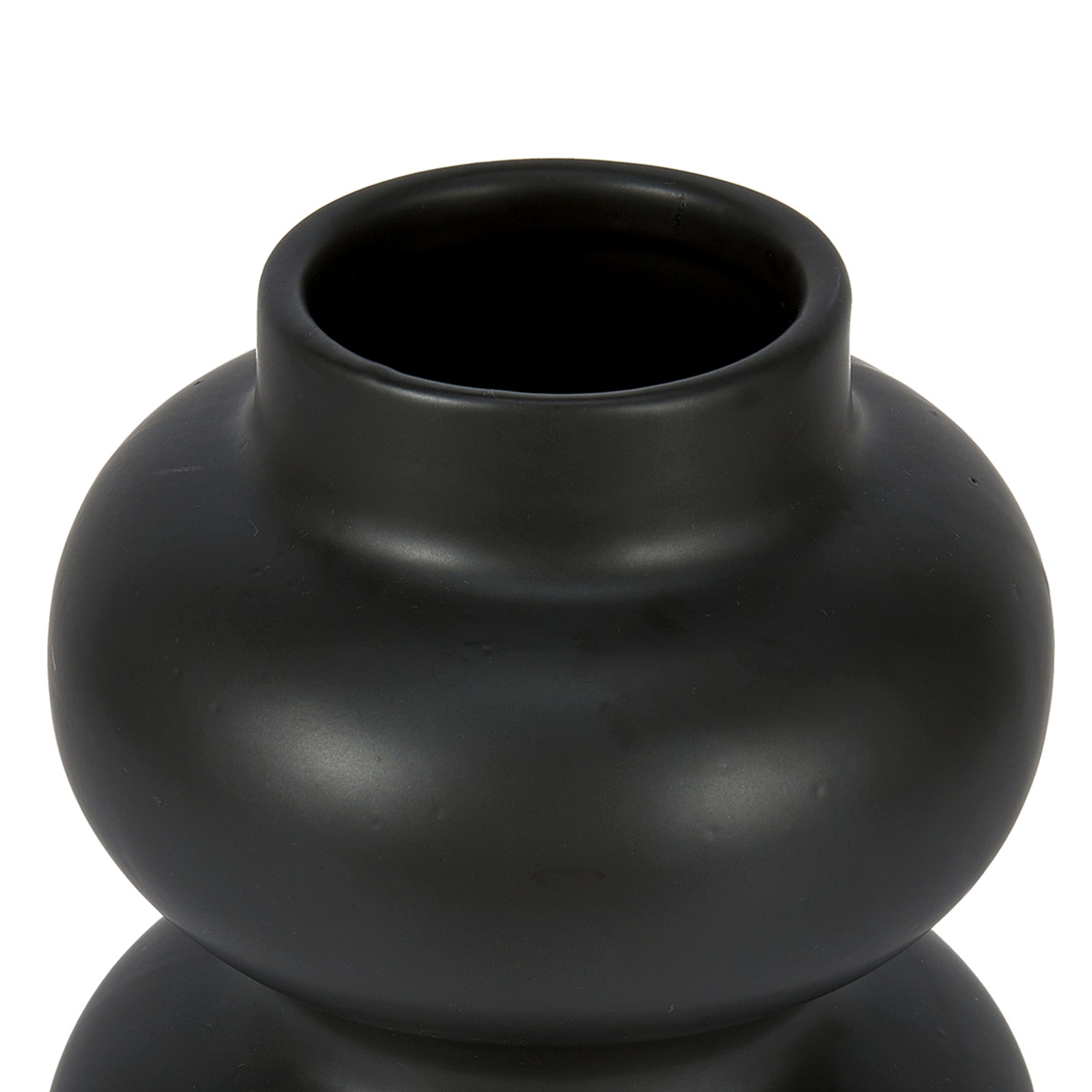 Stacked Black Vase Kmart