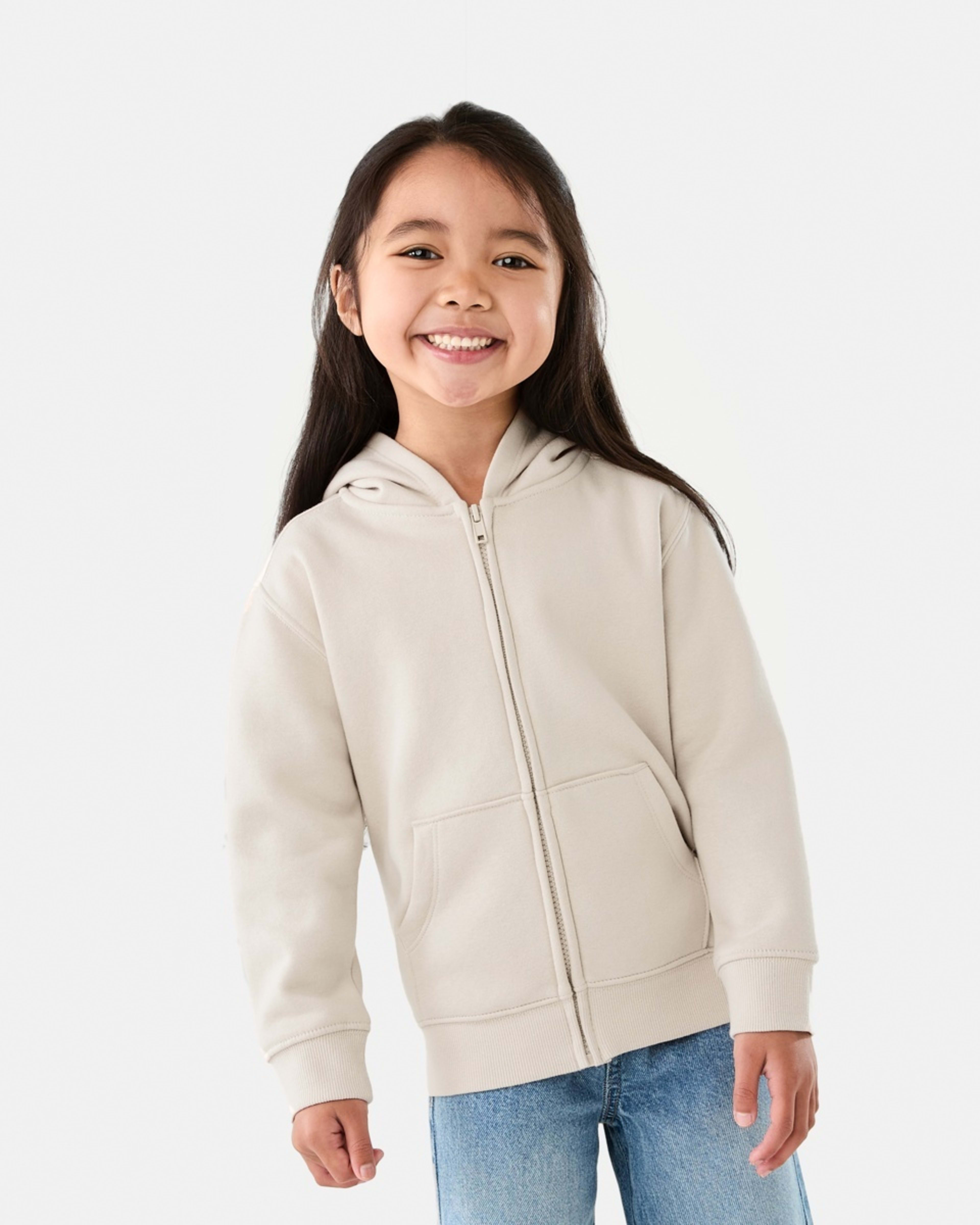 2 Zip Through Hoodie Crm Beige, 2 of 10