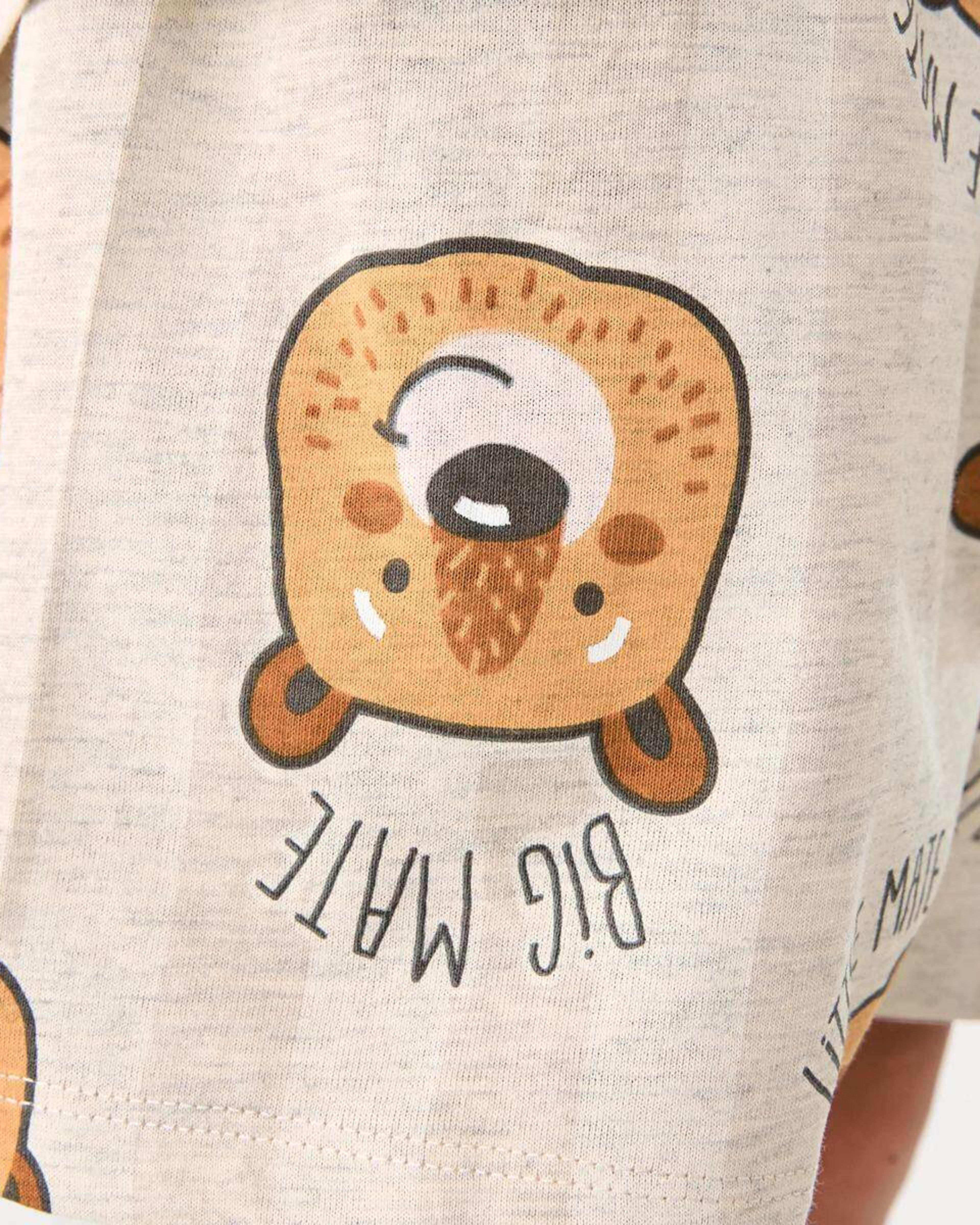 5 Father's Day Pyjama Set LITTLE BEAR MATE OATMEAL, 5 of 7