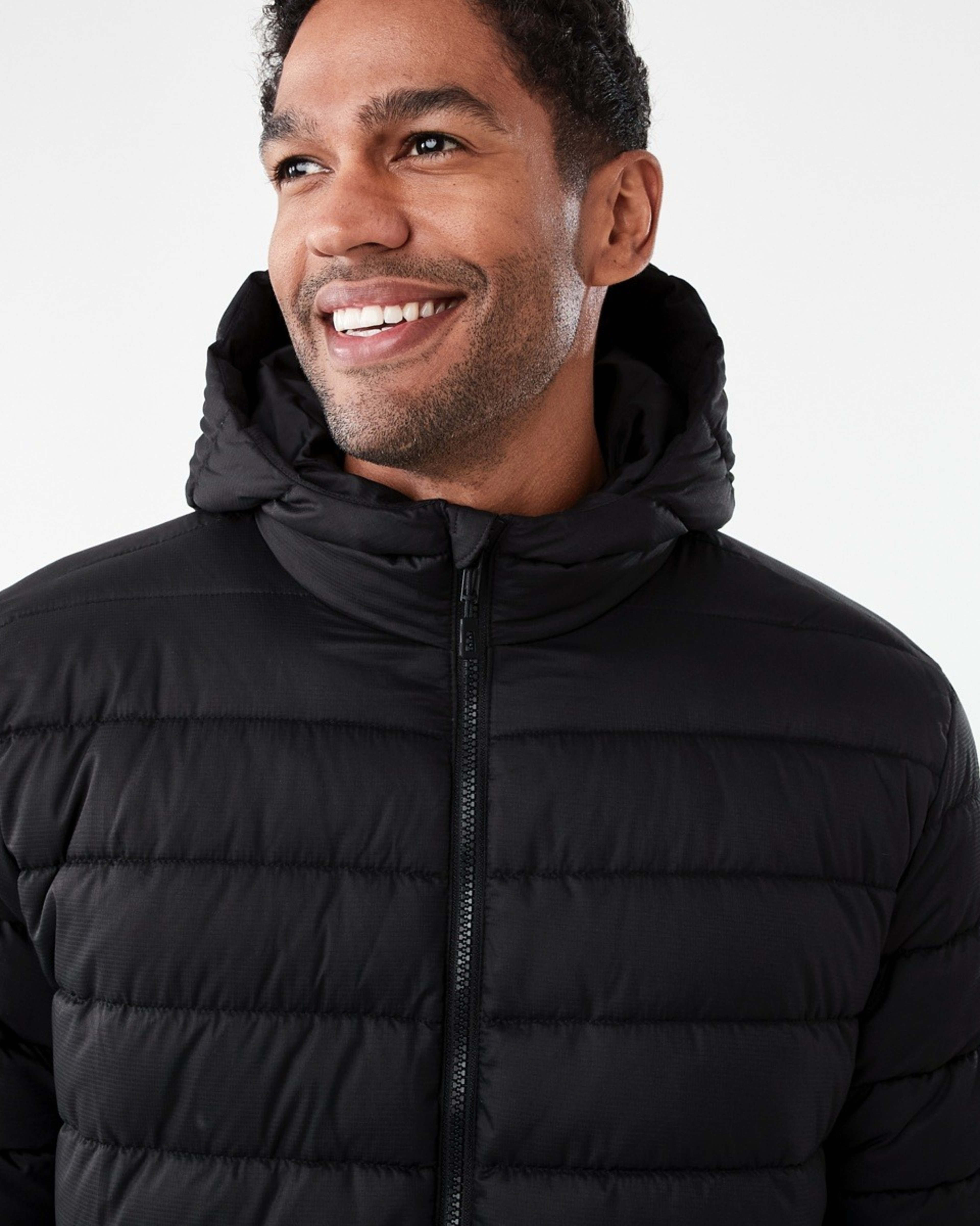 5 Active Mens Outdoor Puffer Jacket Black, 5 of 7