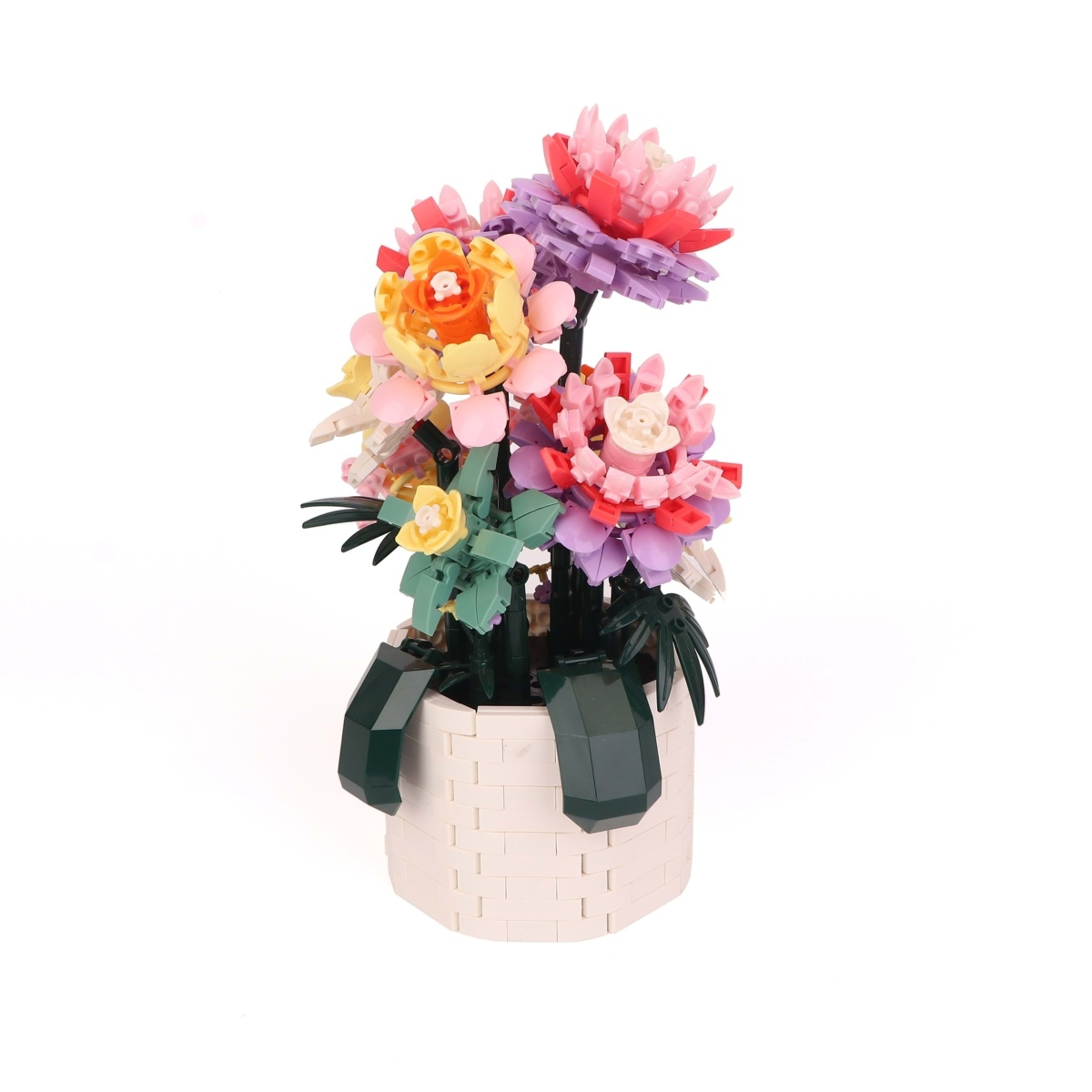 4 957 Piece Mini Blocks Flower Series: Flower Pot Plant, 4 of 5