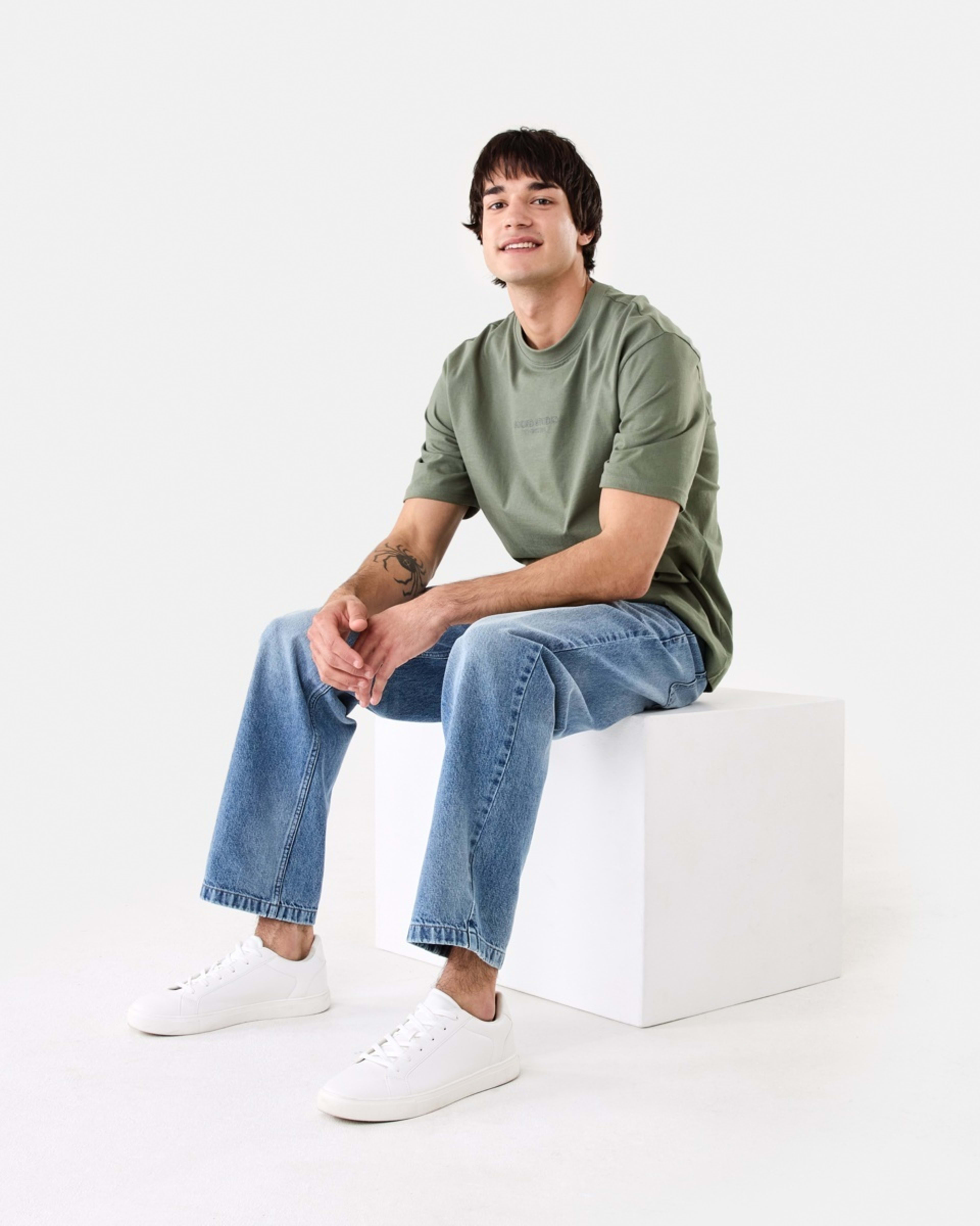 8 Oversized Print T-shirt Grn Agave, 8 of 10