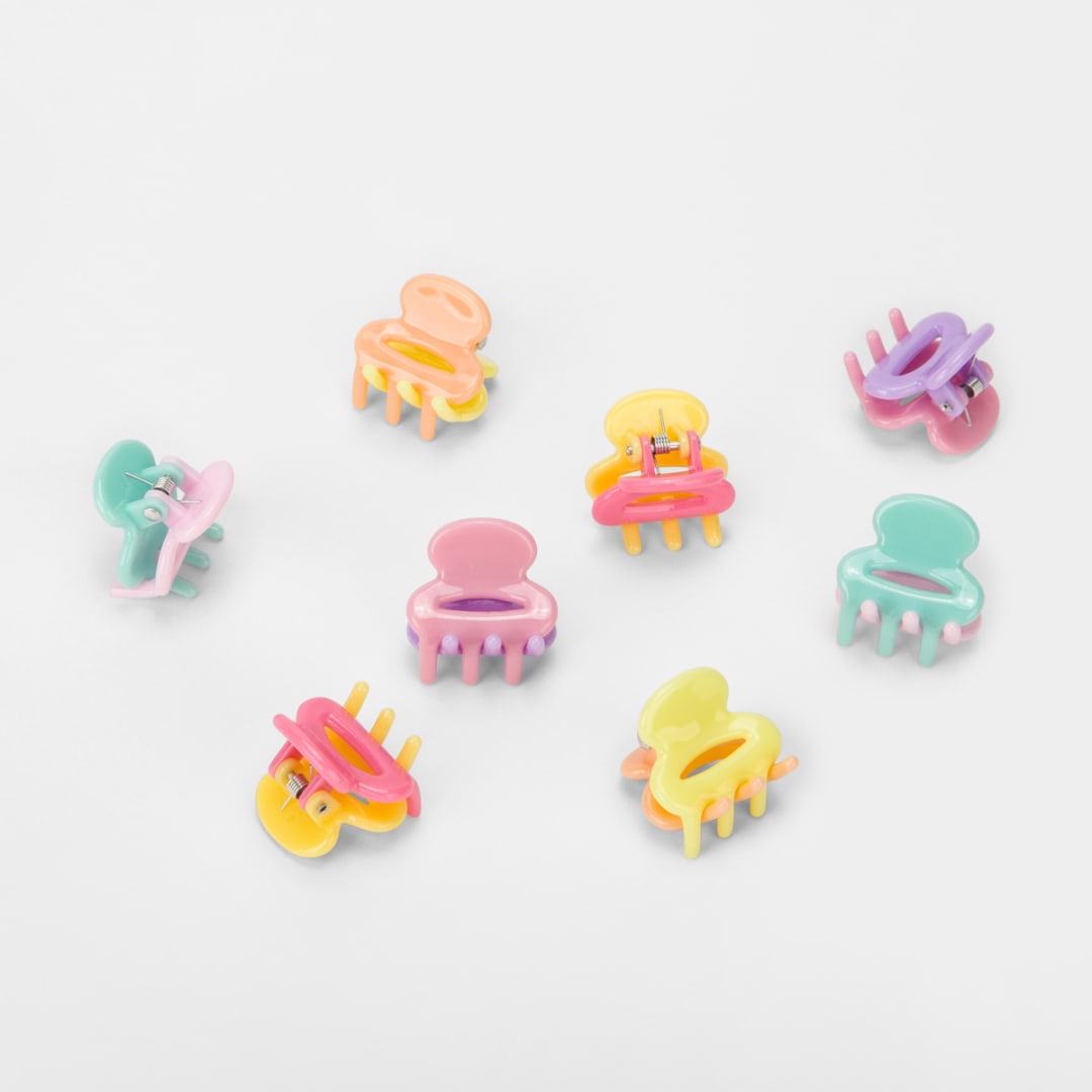 8 Pack Claw Hair Clips - Kmart NZ