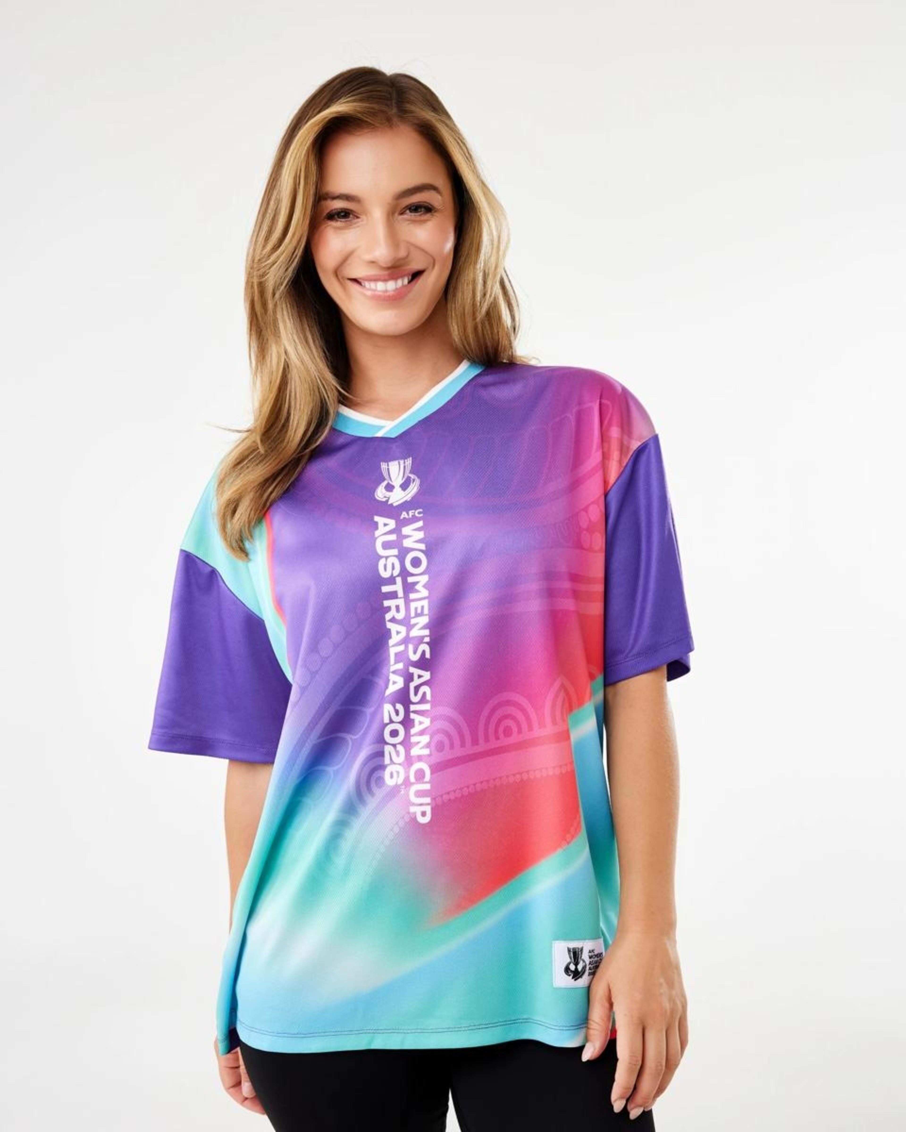 1 AFC Women's Asian Cup Australia Adult T-shirt Purple, 1 of 7