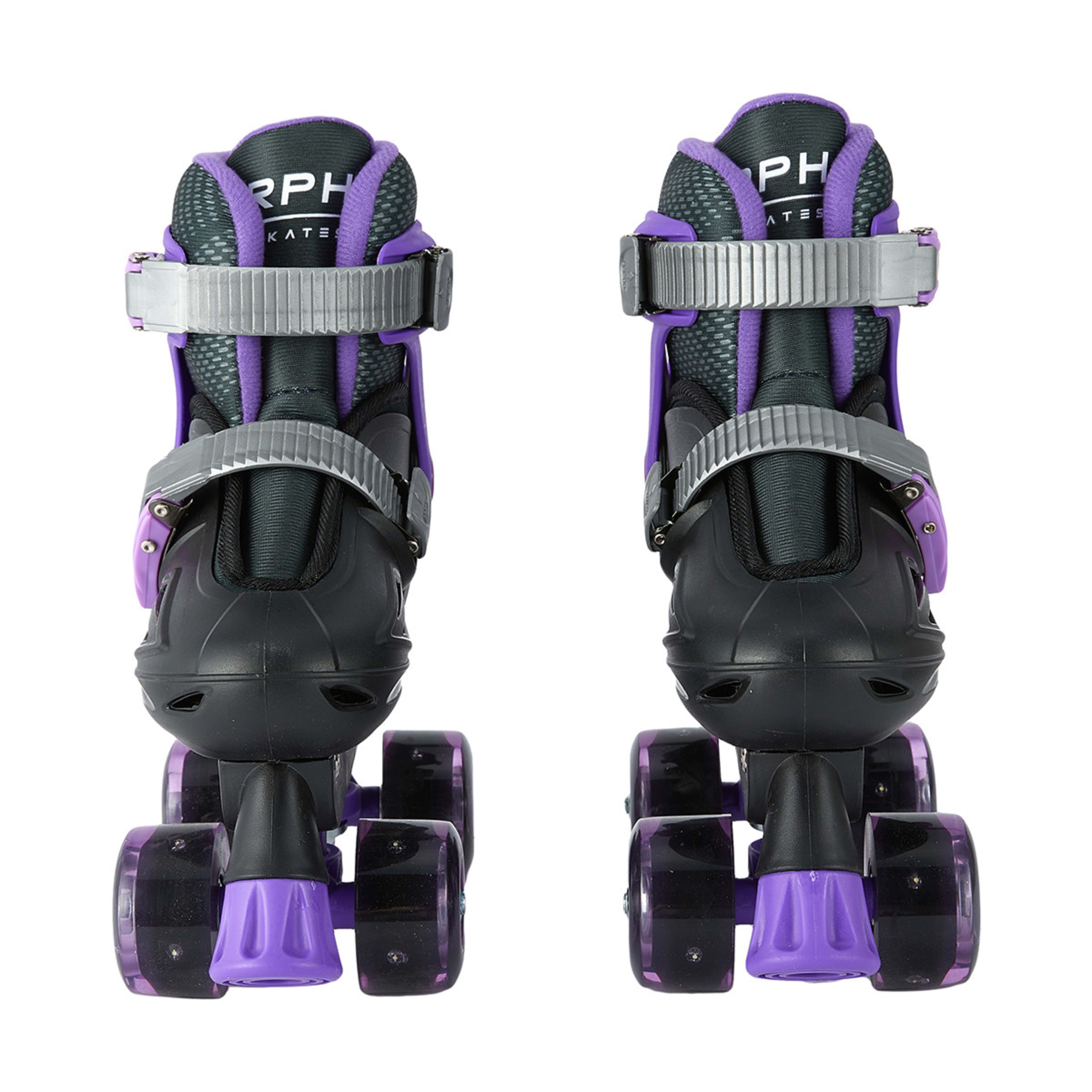 Inline and Roller Combo Skates Black and Purple, Size 12 to 2 Kmart