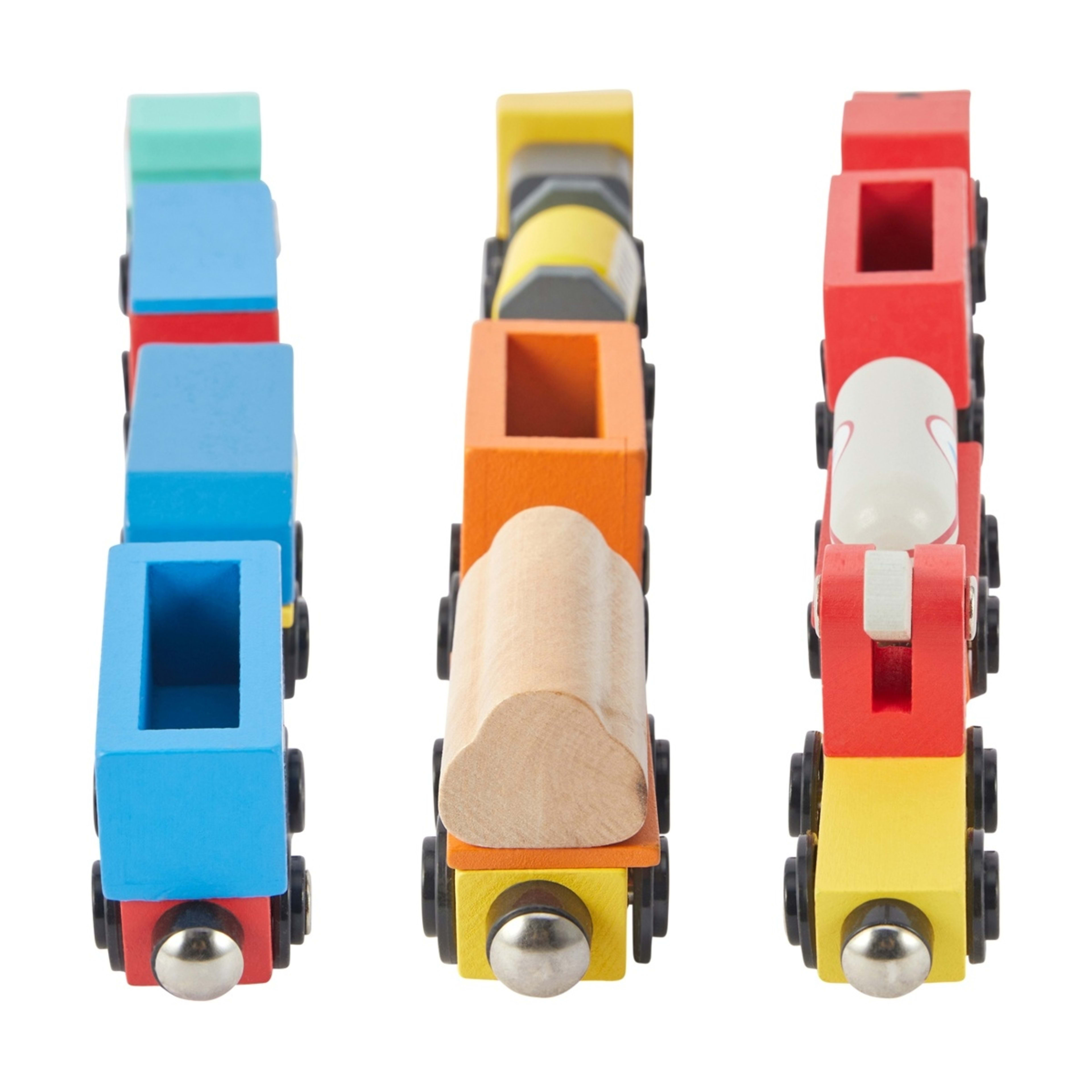 5 Wooden Train and Carriage Set - Assorted, 5 of 9