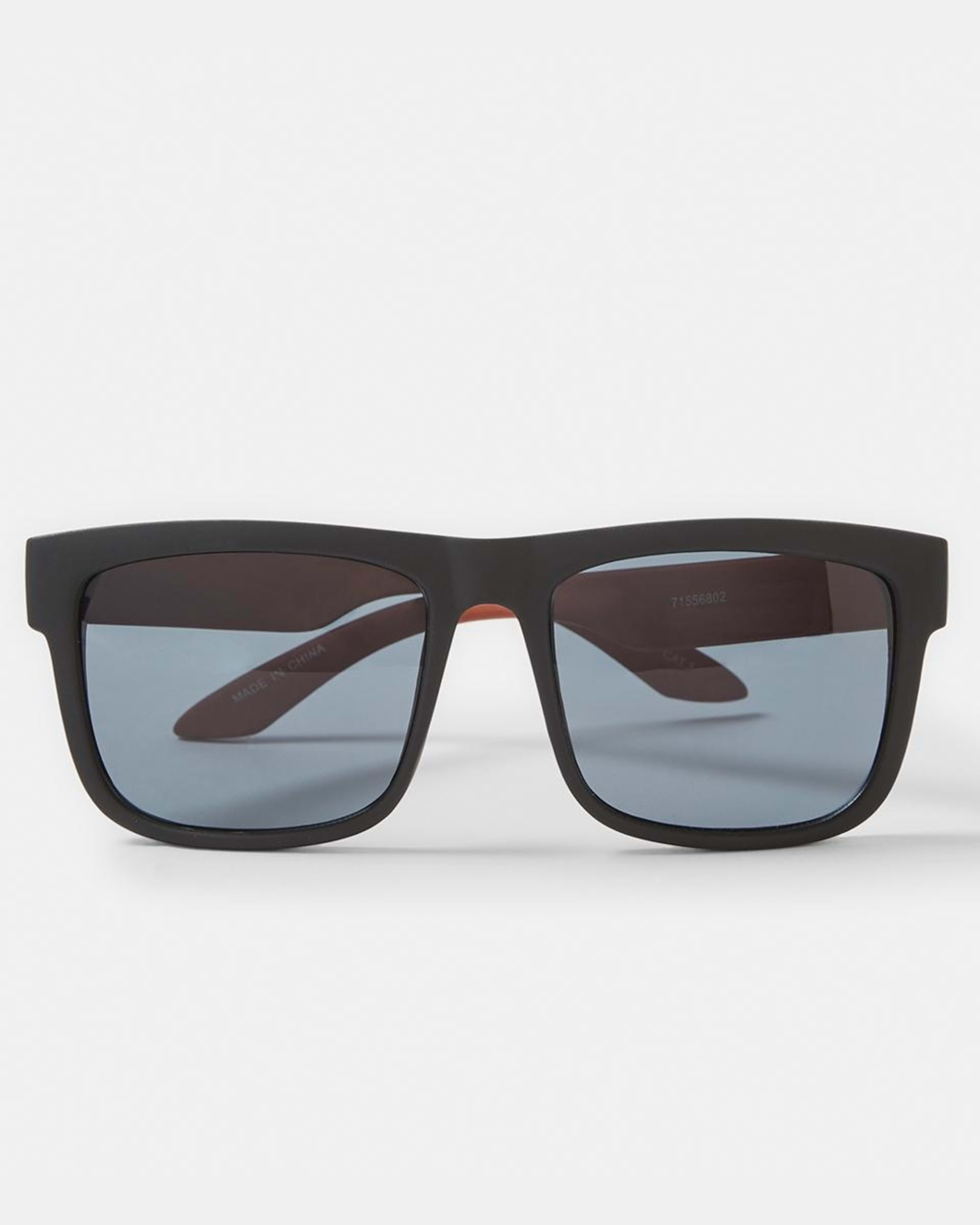 1 Trapezoid Sunglasses Blk Wood
