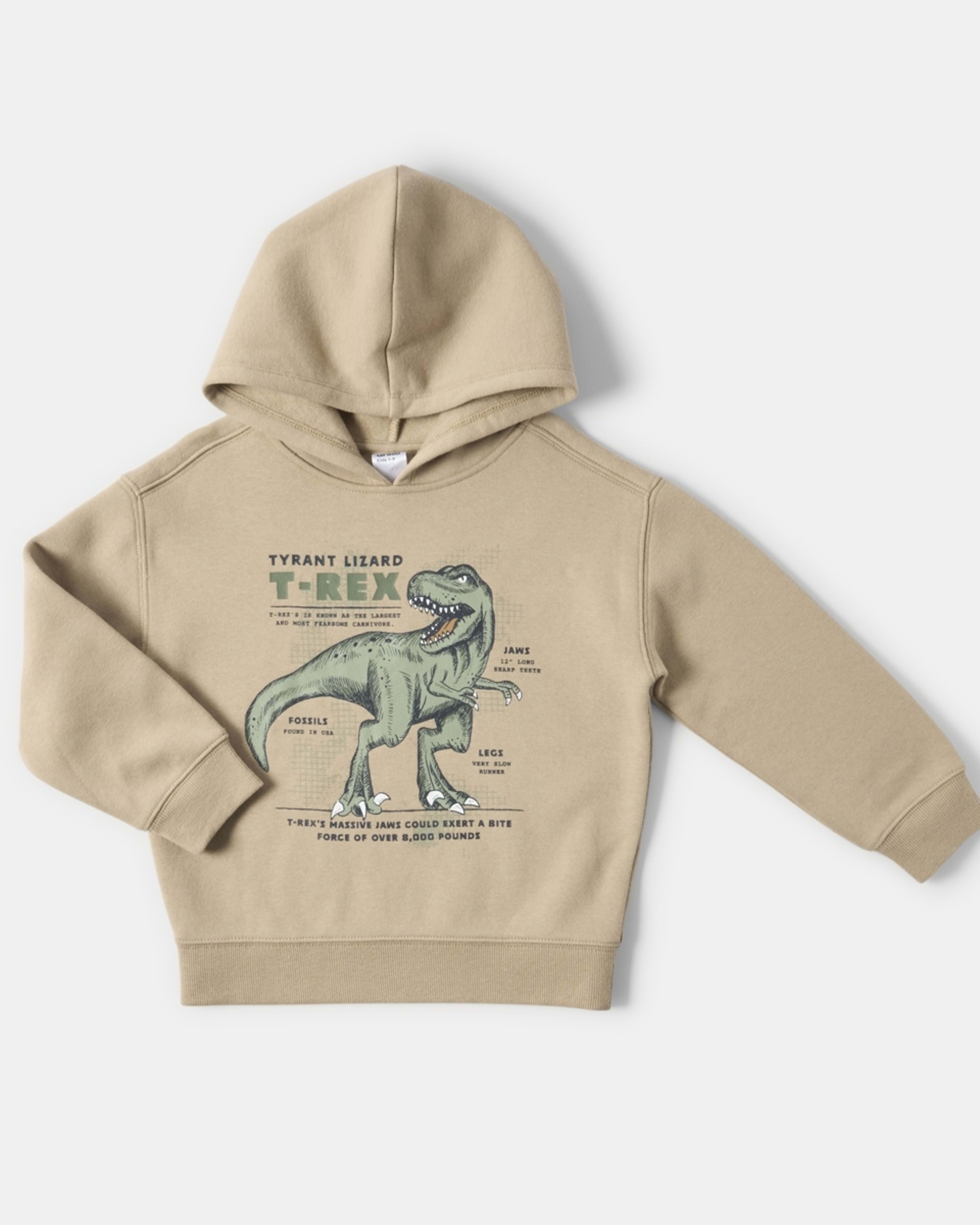 7 Print Hoodie Brn Dino, 7 of 8