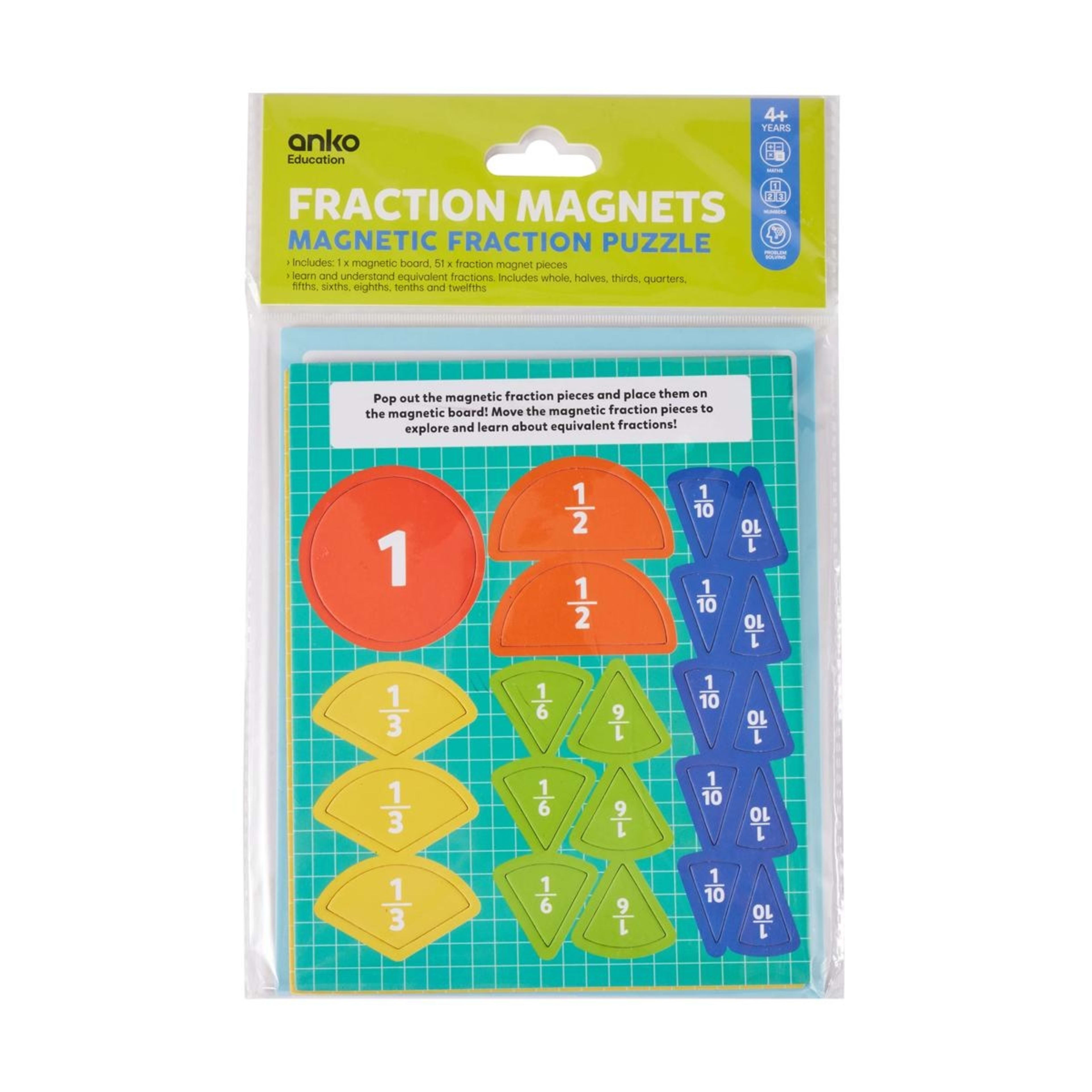 1 Fraction Magnets: Magnetic Fraction Puzzle, 1 of 8