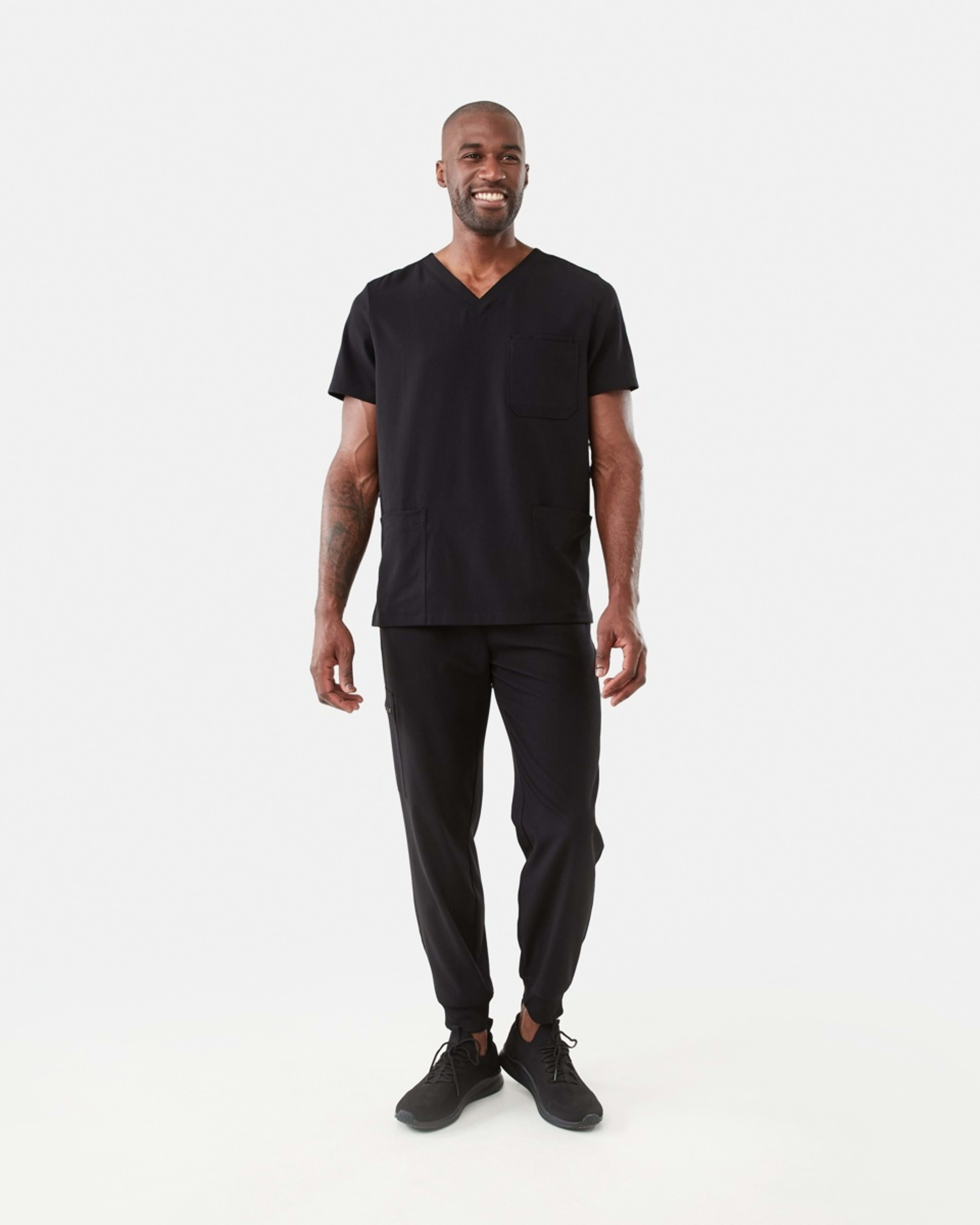 8 Work Short Sleeve Scrub Top BLACK, 8 of 8