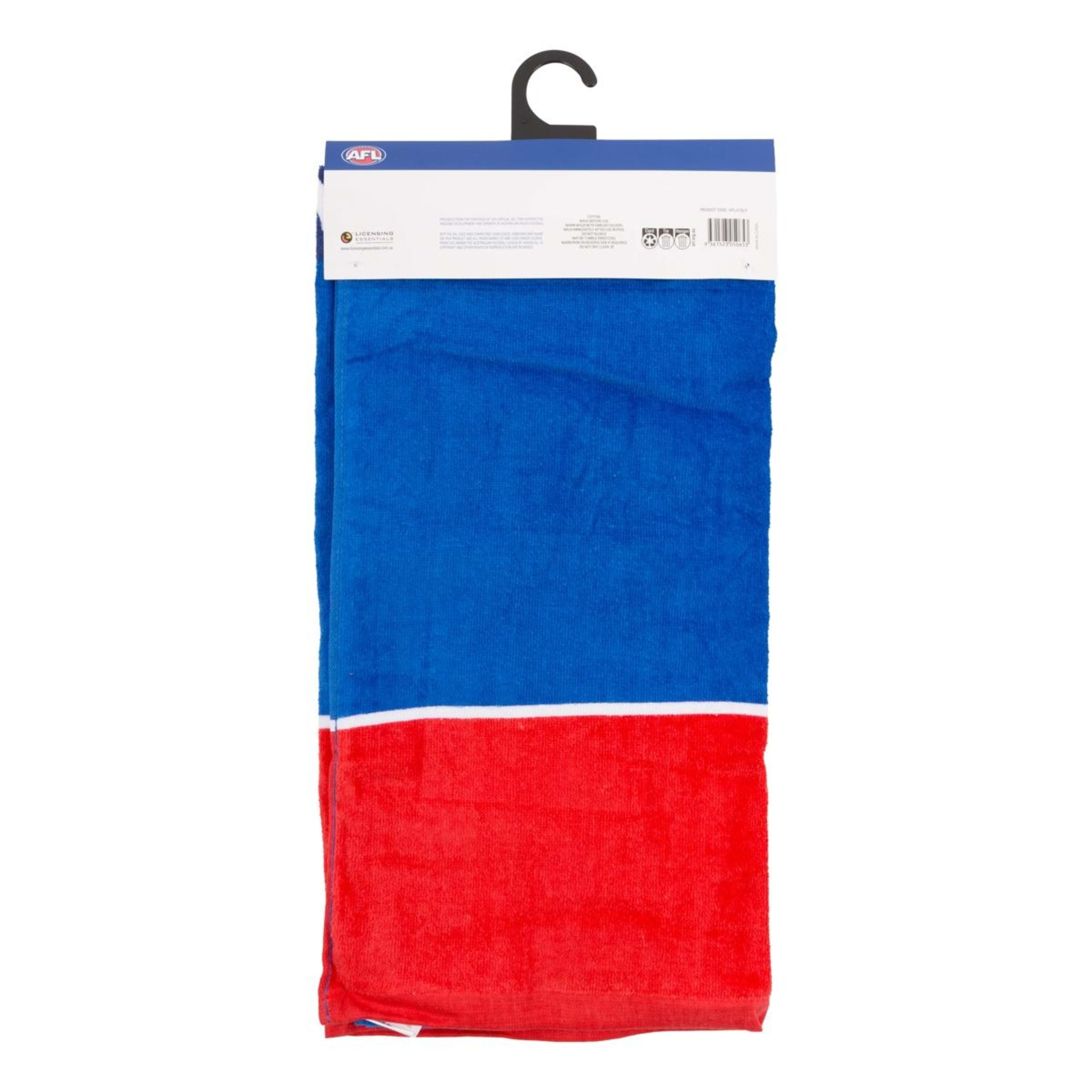 4 AFL Western Bulldogs Cotton Beach Towel, 4 of 4