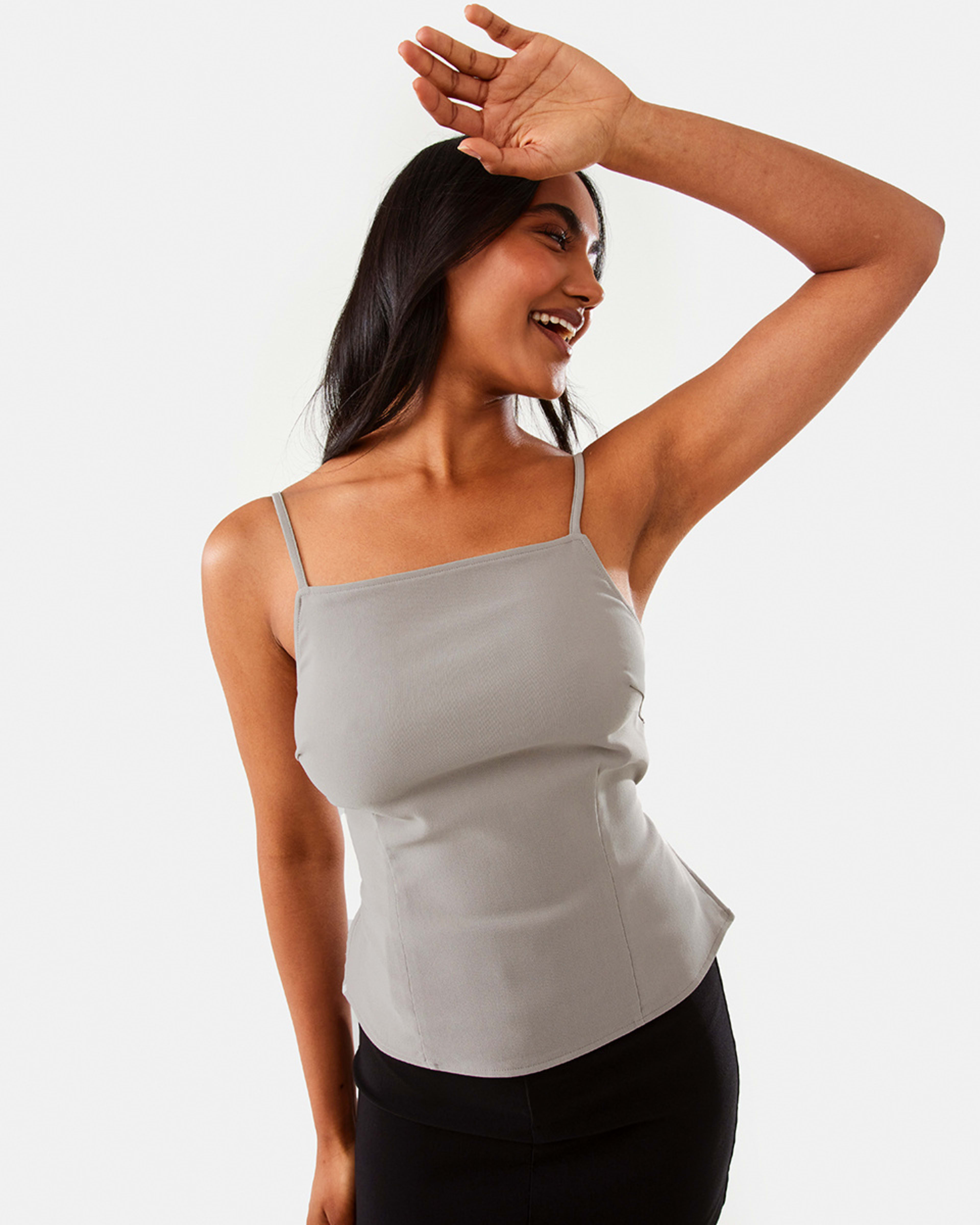 1 Sleeveless Buckle Back Top Satelite