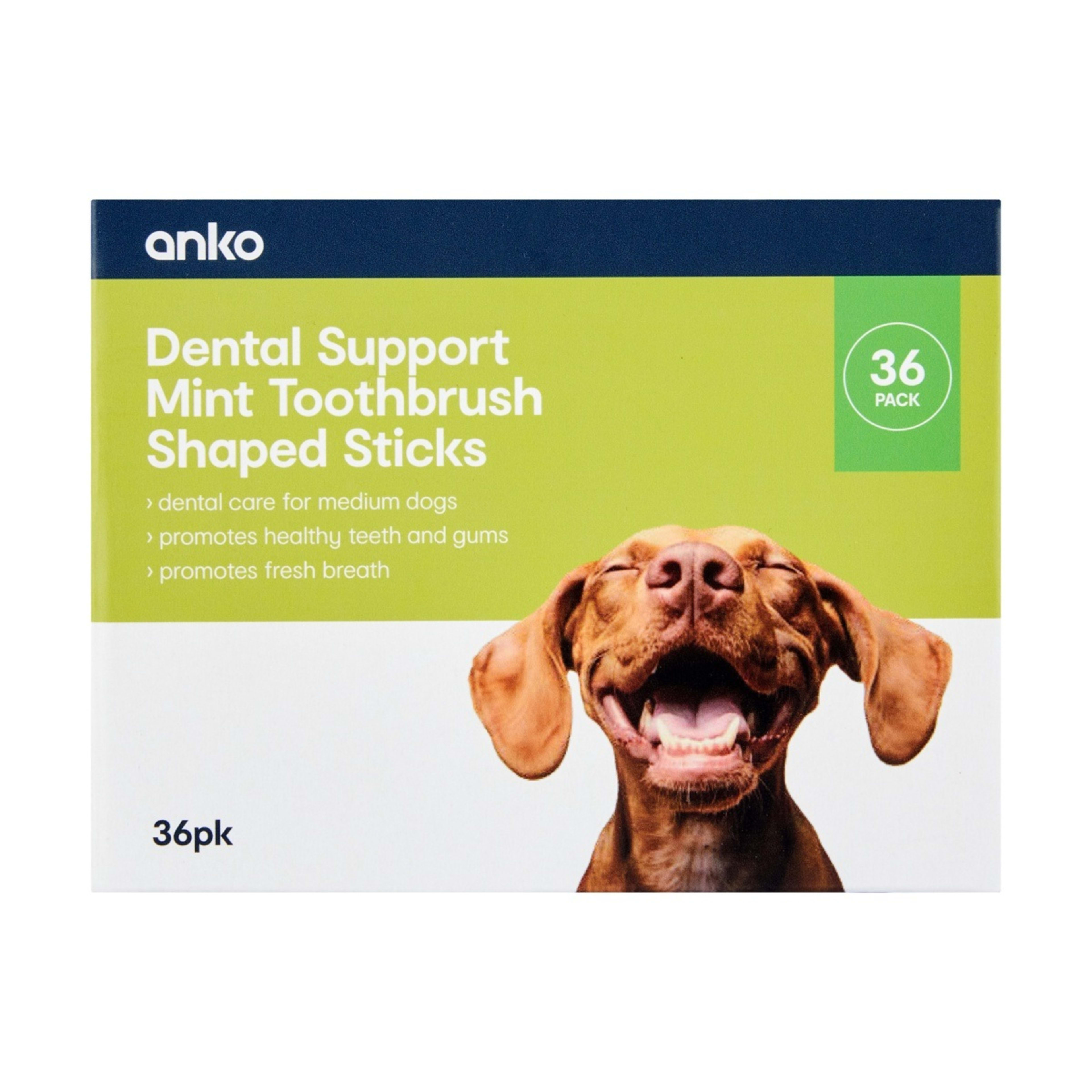 1 36 Pack Pet Treat Dental Toothbrush Bulk - Medium