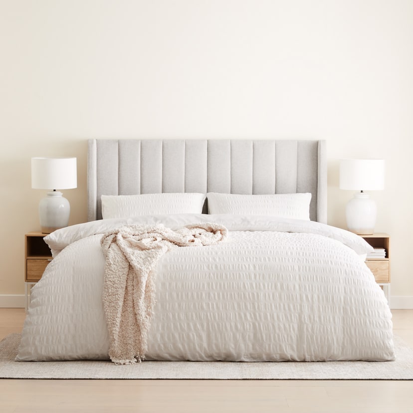 Queen Bed Wing Bedhead Kmart