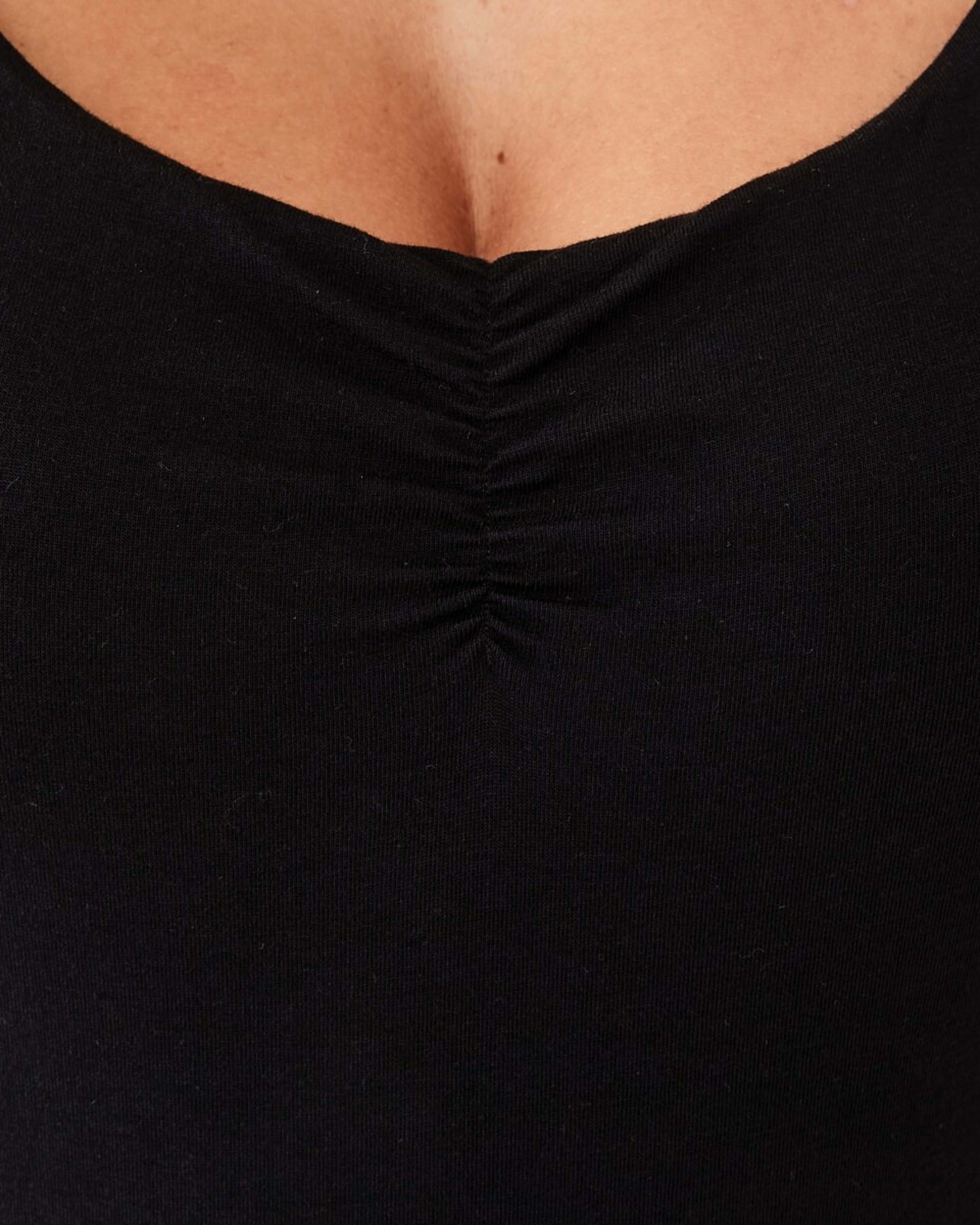 6 Cap Sleeve Bodysuit Black, 6 of 6