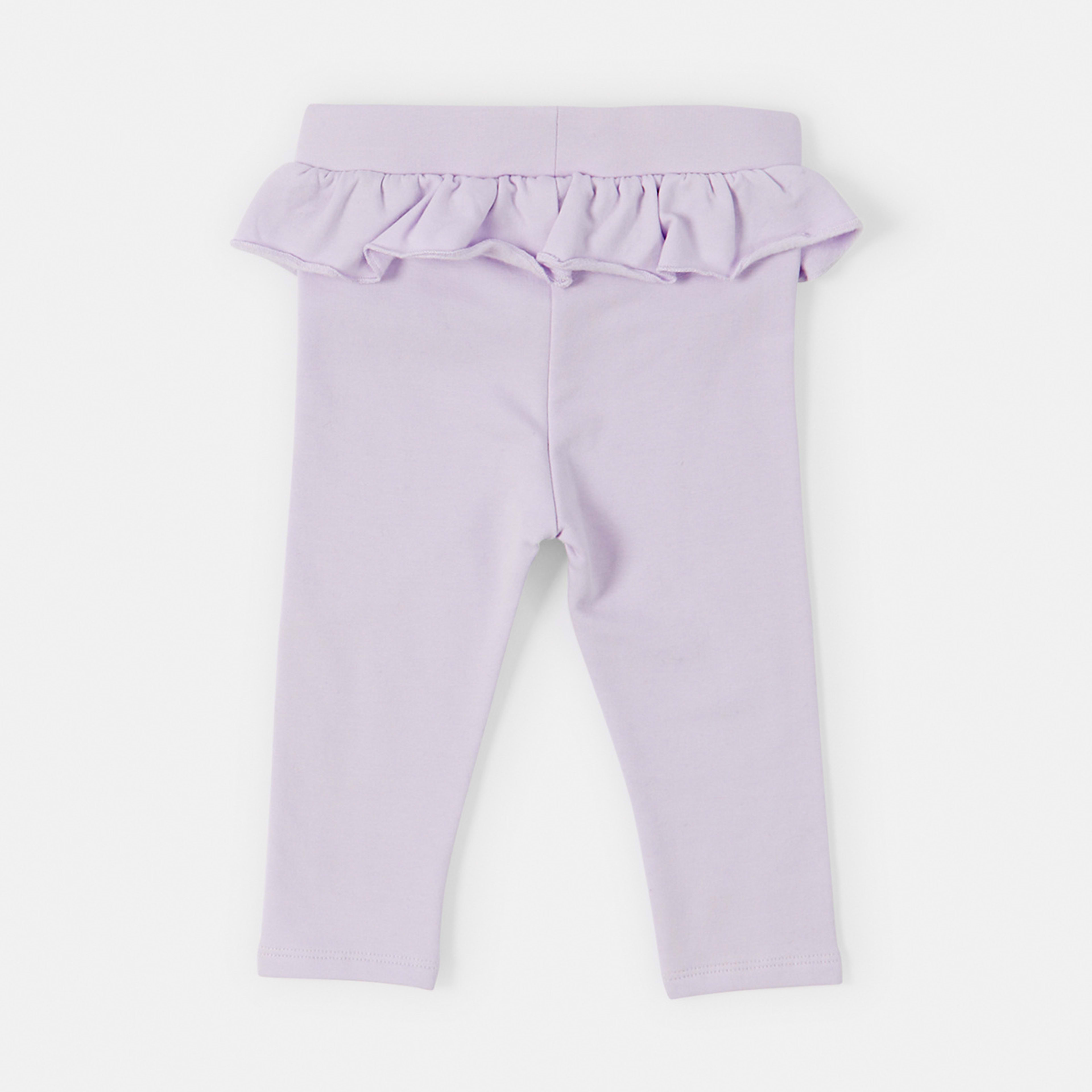 2 Fleece Frill Leggings Lilac, 2 of 3