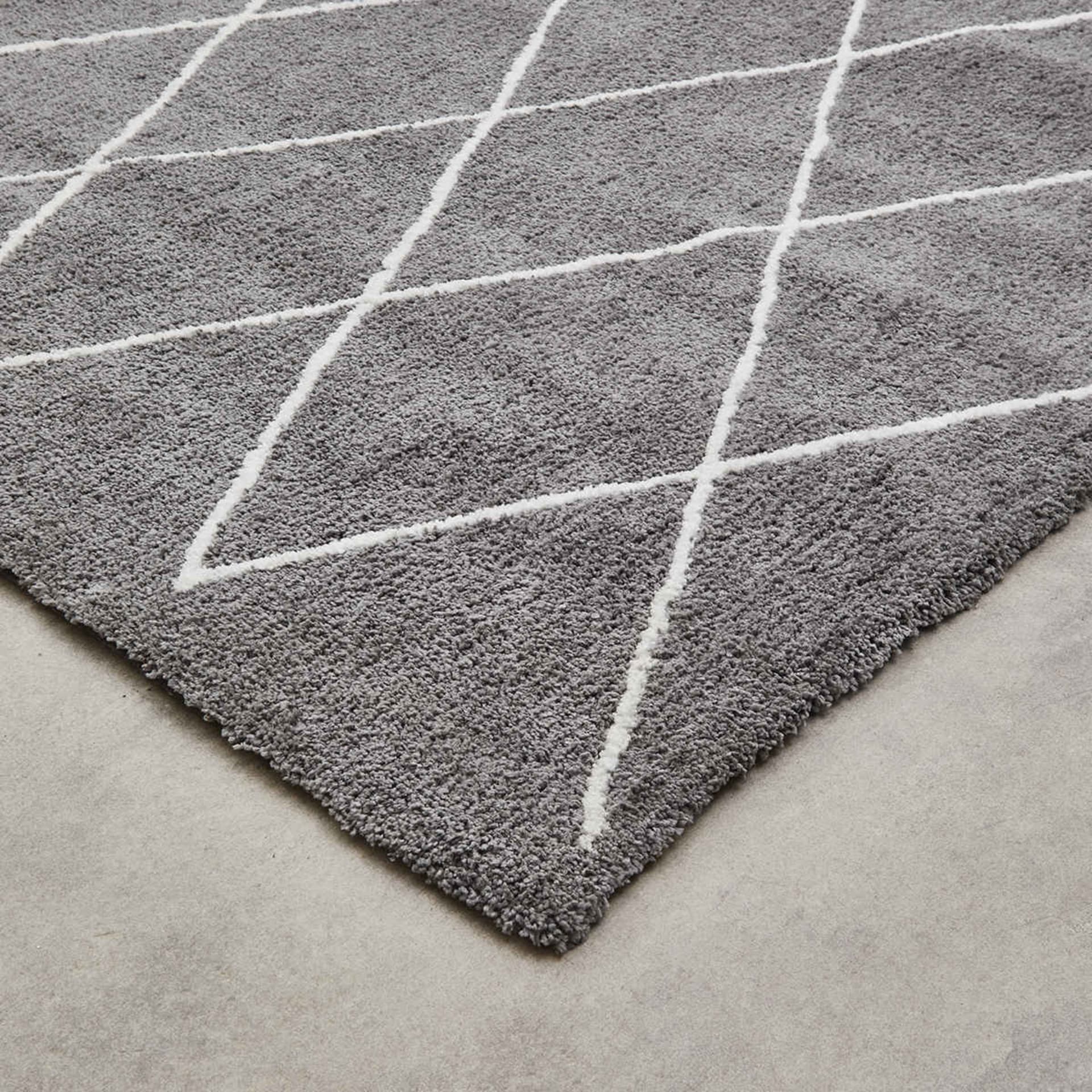 Trellis Shag Rug Grey, Large 235cm x 160cm Kmart