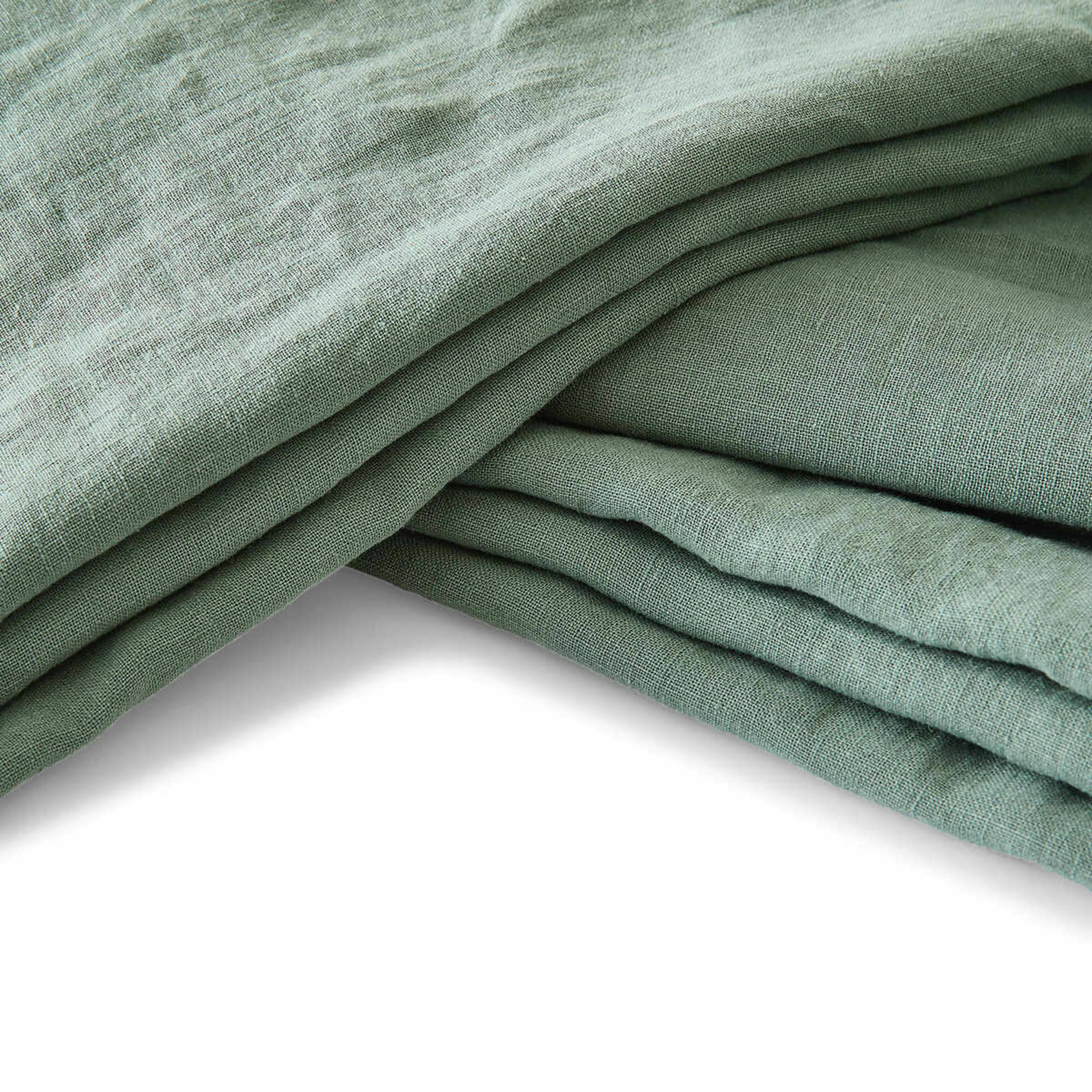 7 Kayden Linen Cotton Quilt Cover Set - Queen Bed, Sage, 7 of 8