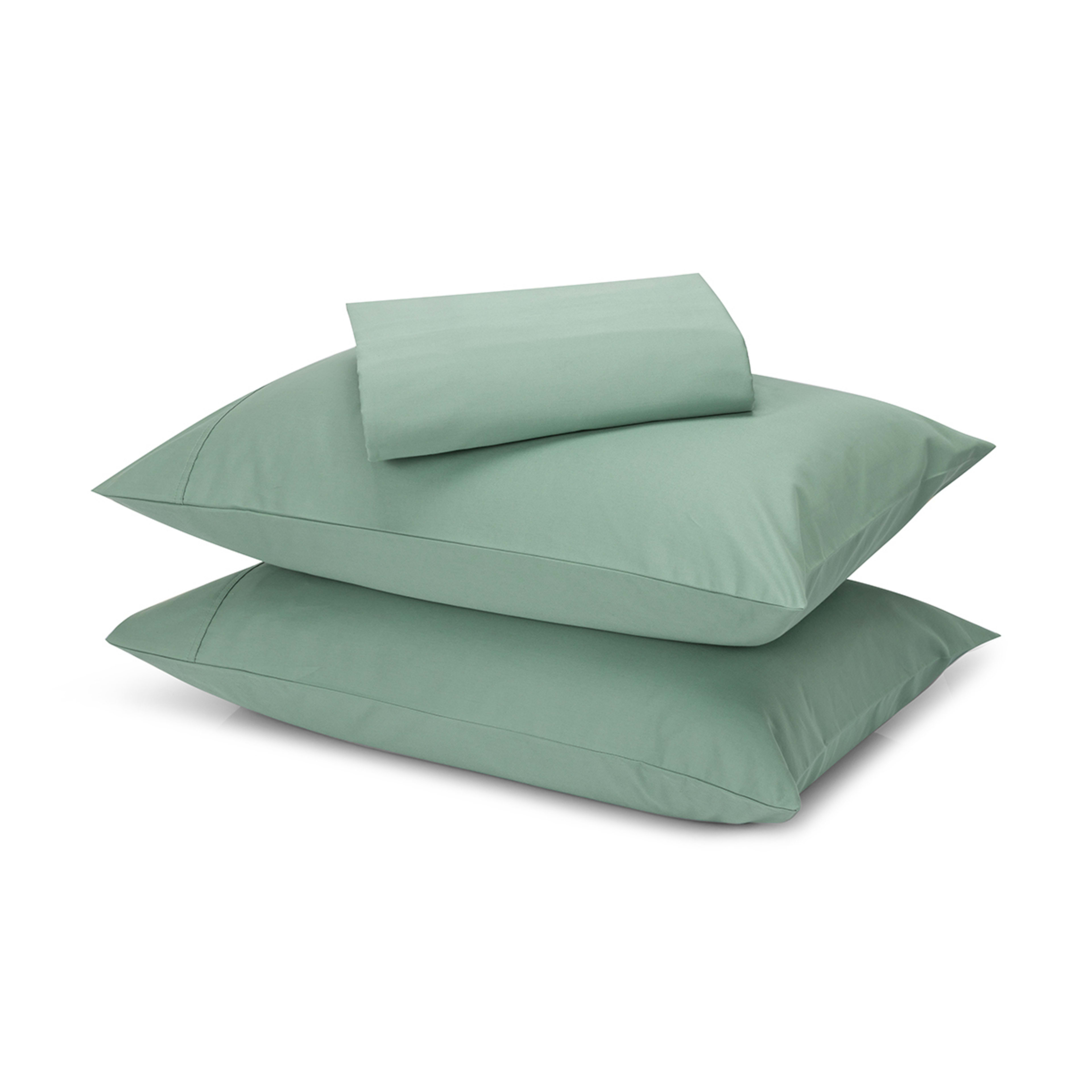 500 Thread Count Australian Grown Cotton Sheet Set Double Bed, Sage