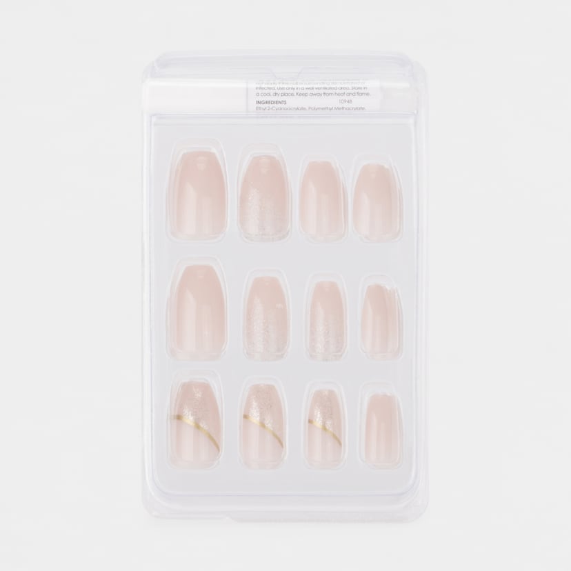 OXX Cosmetics 24 Pack Artificial Nails with Adhesive - Coffin Shape ...