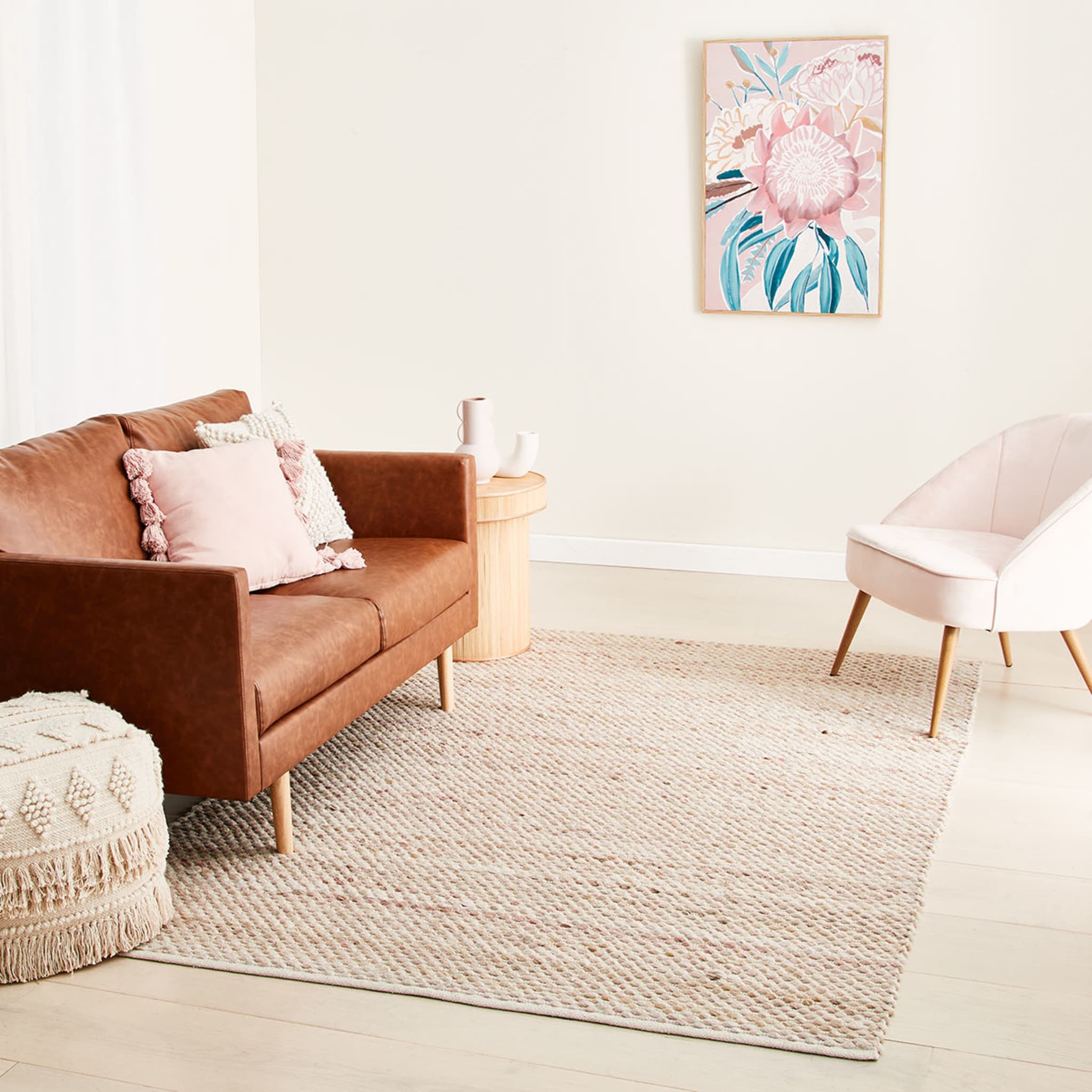 Dakota Rug Natural, Extra Large 270cm x 180cm Kmart