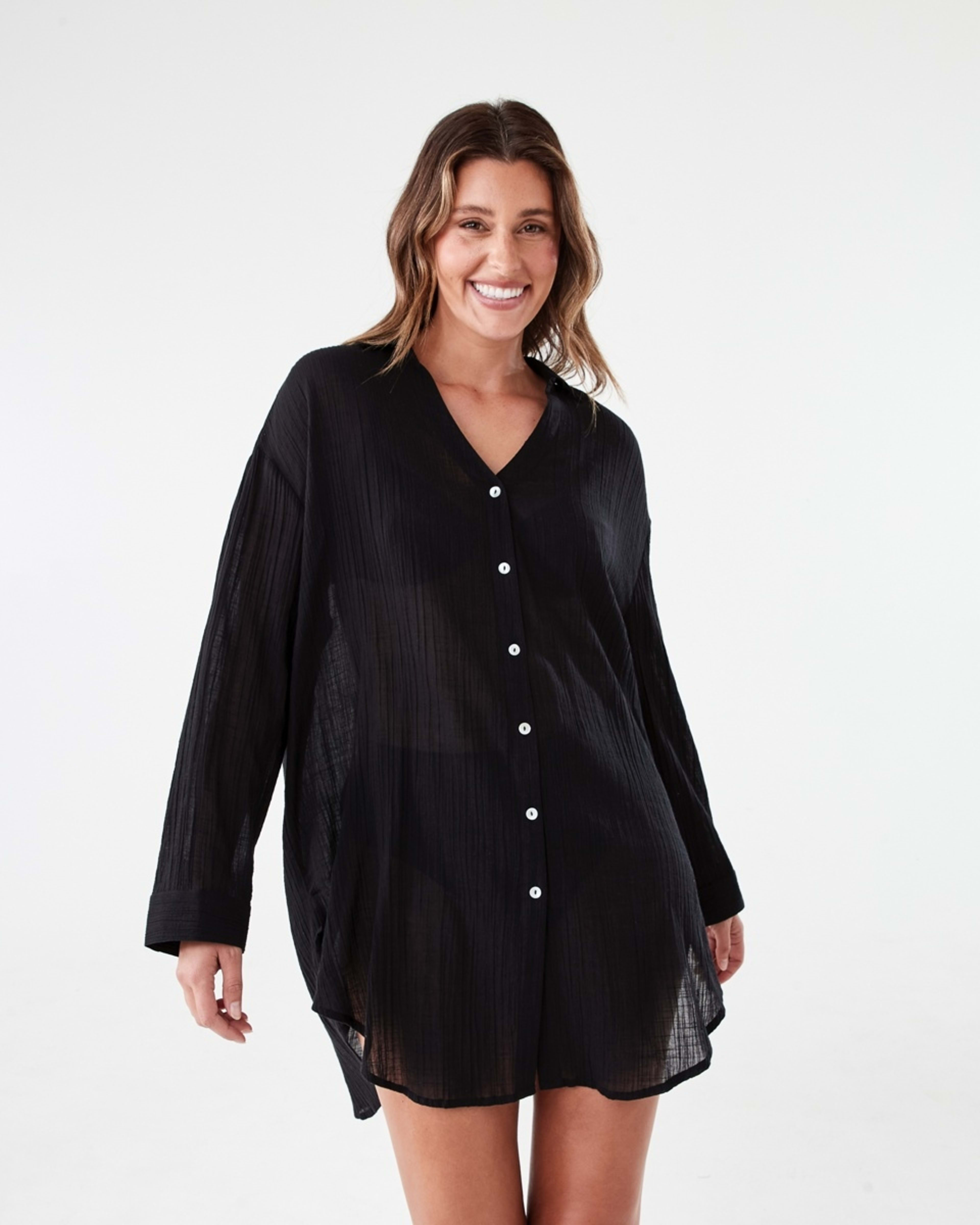 2 Cover Up Shirt BLACK, 2 of 9