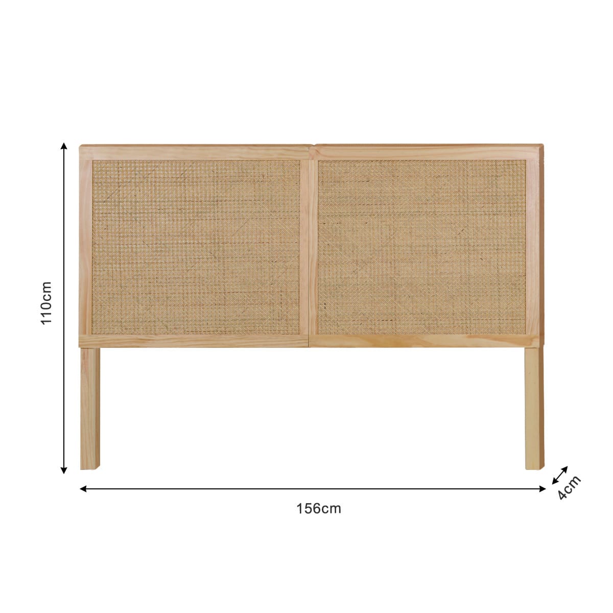 Queen Bed Rattan Bedhead Kmart