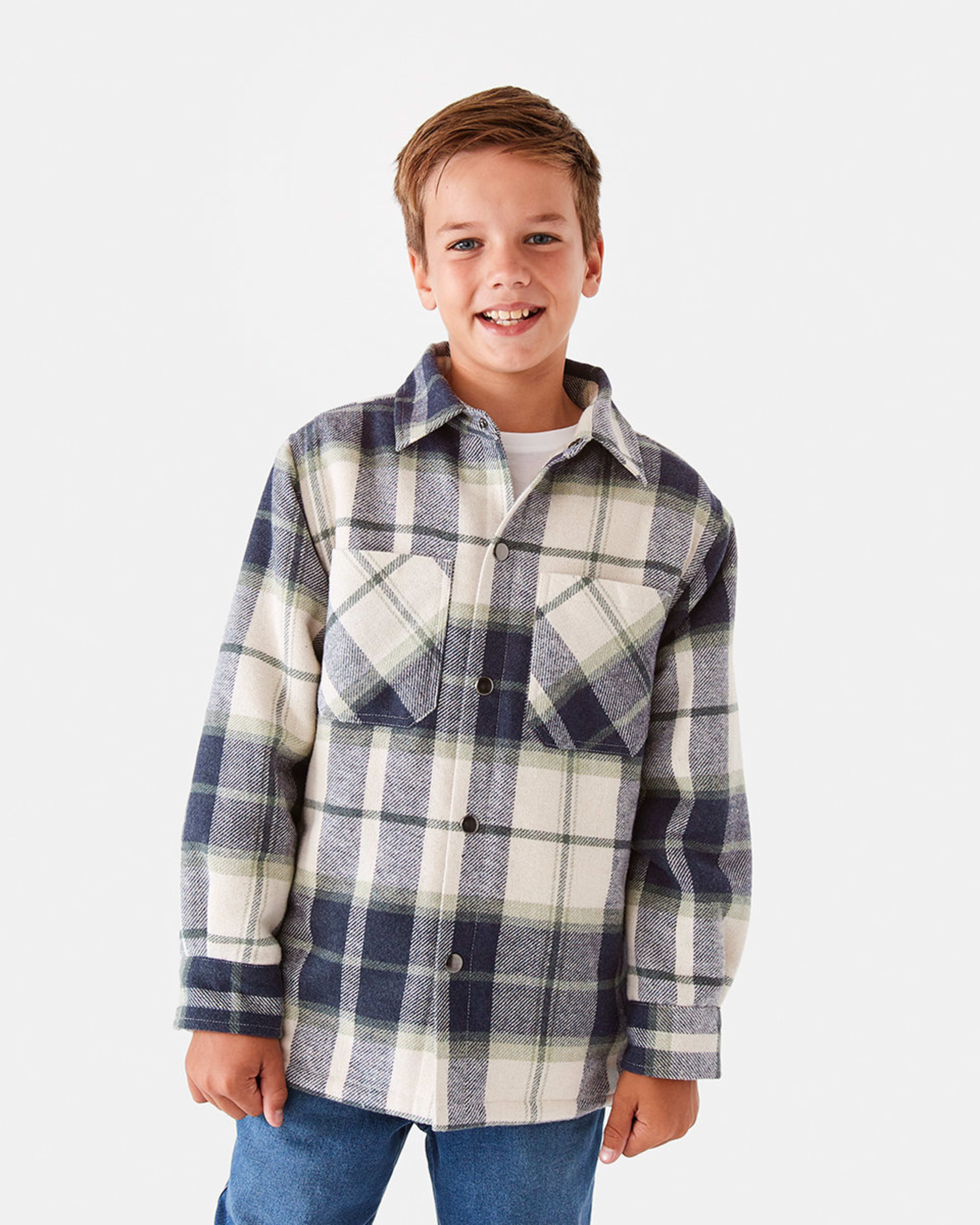 Sherpa Lined Plaid Jacket Kmart