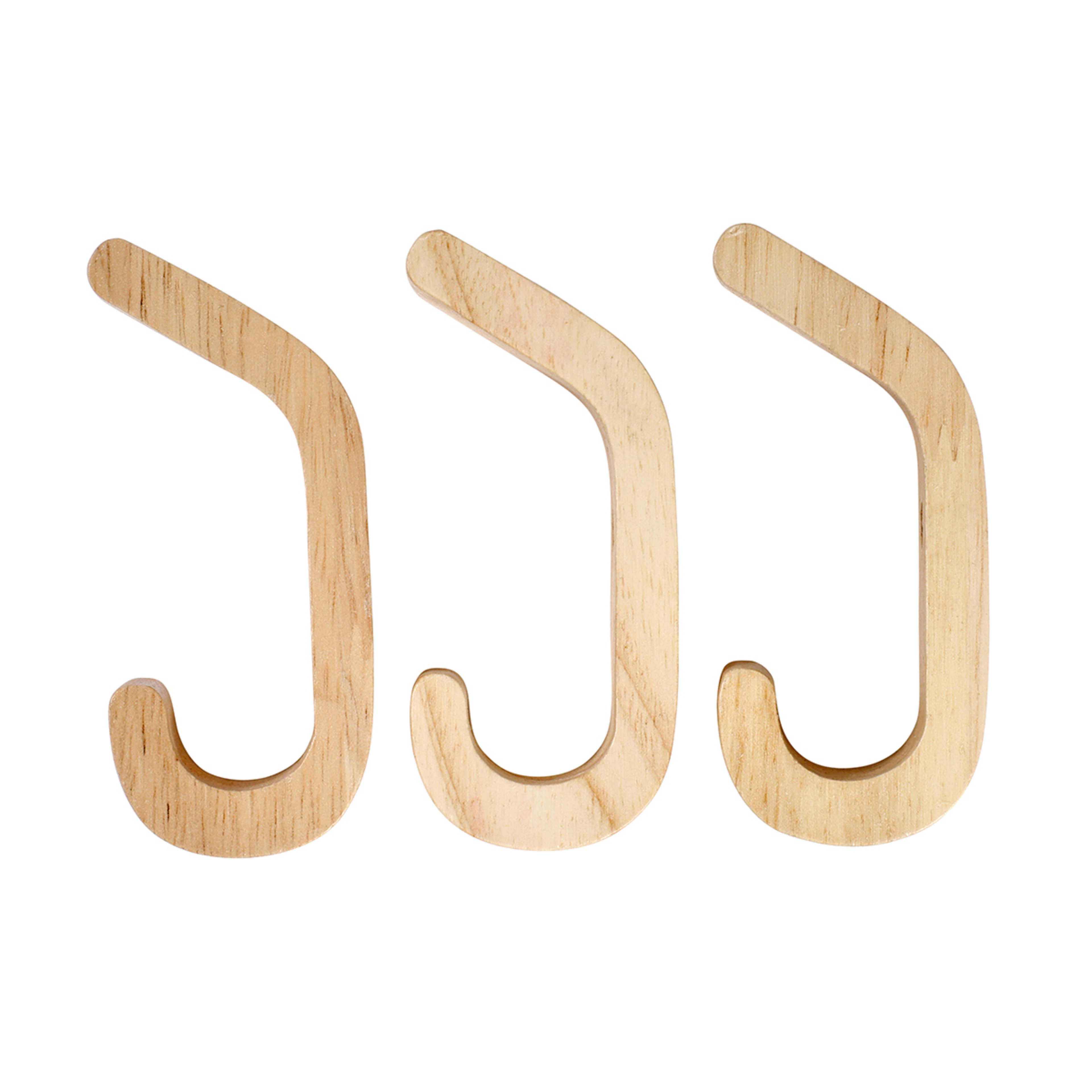 3 Pack Wooden J Hooks Kmart