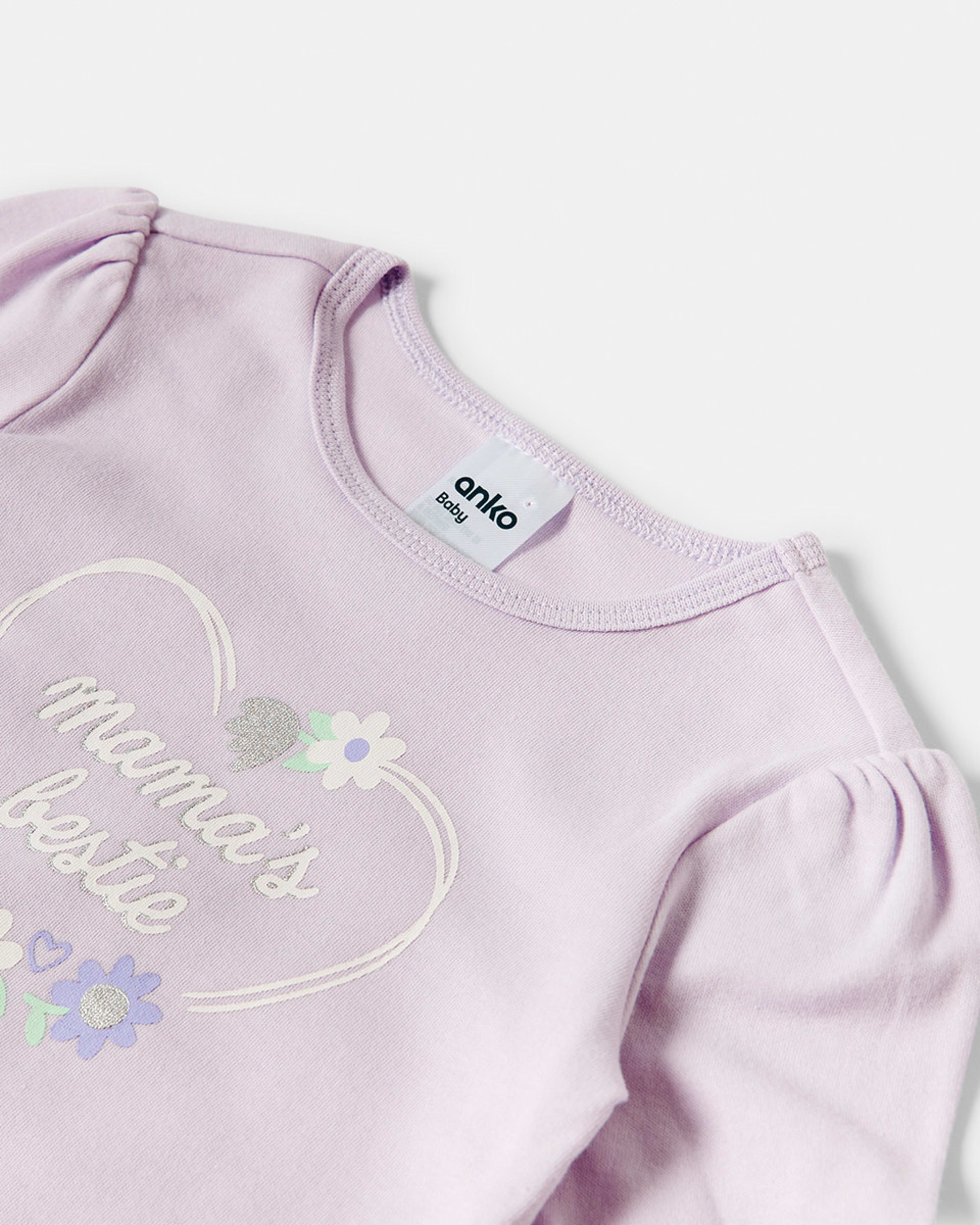 Placement Print Long Sleeve Bodysuit Kmart NZ