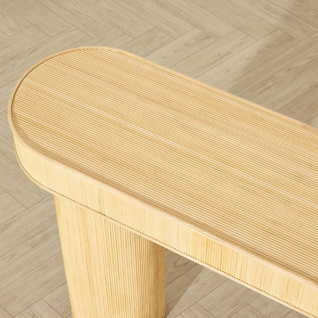 Bamboo Inlay Hallway Table Kmart