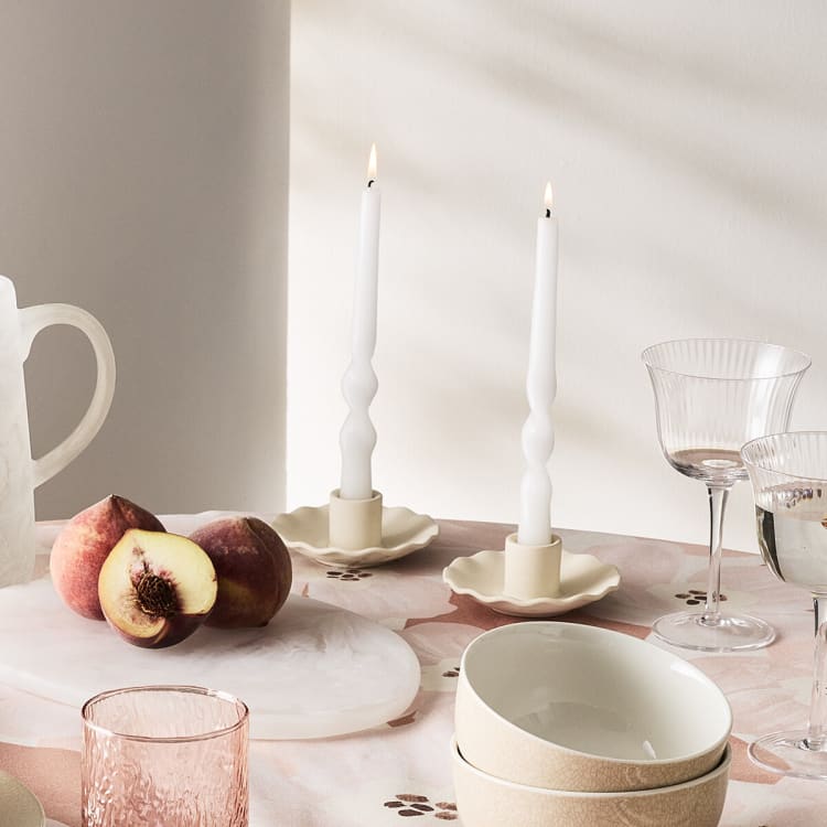 2 Pack Twist White Taper Candles Kmart