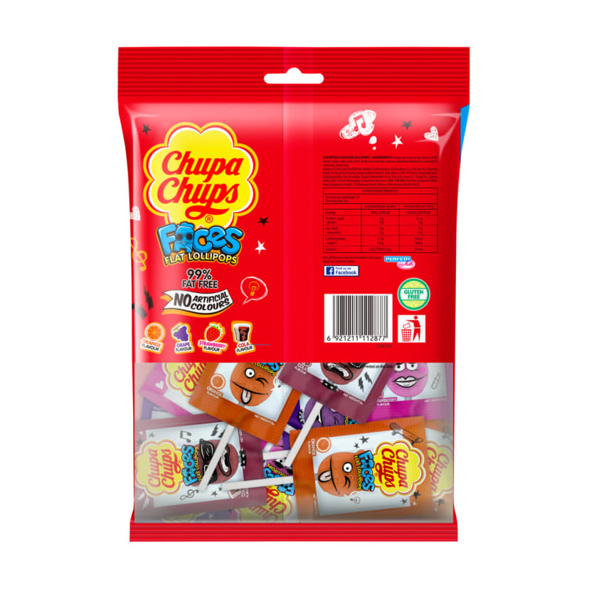 35 Piece Chupa Chups Faces Flat Lollipops 210g Kmart