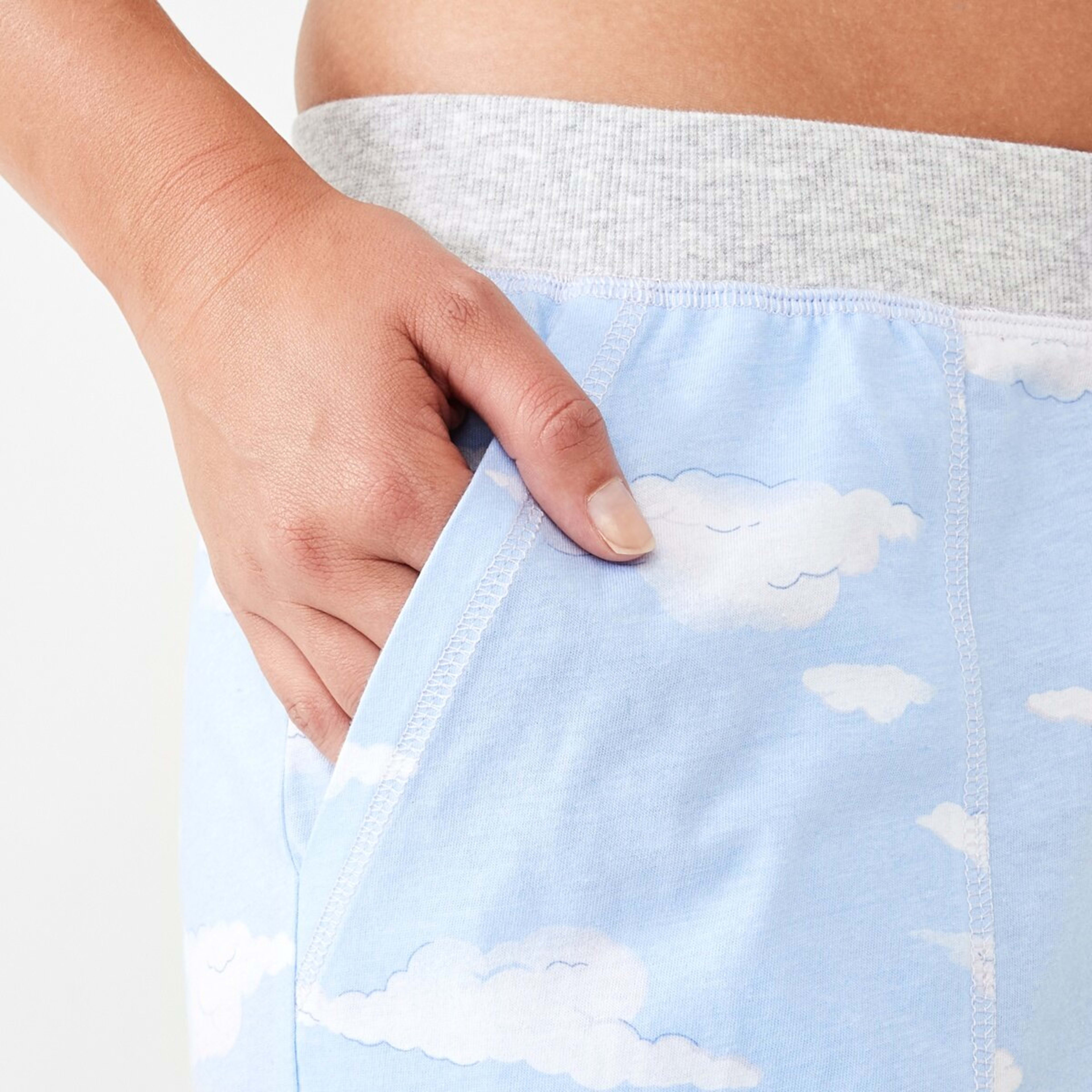 5 Printed Knit Cuffed Pants Cloud, 5 of 6
