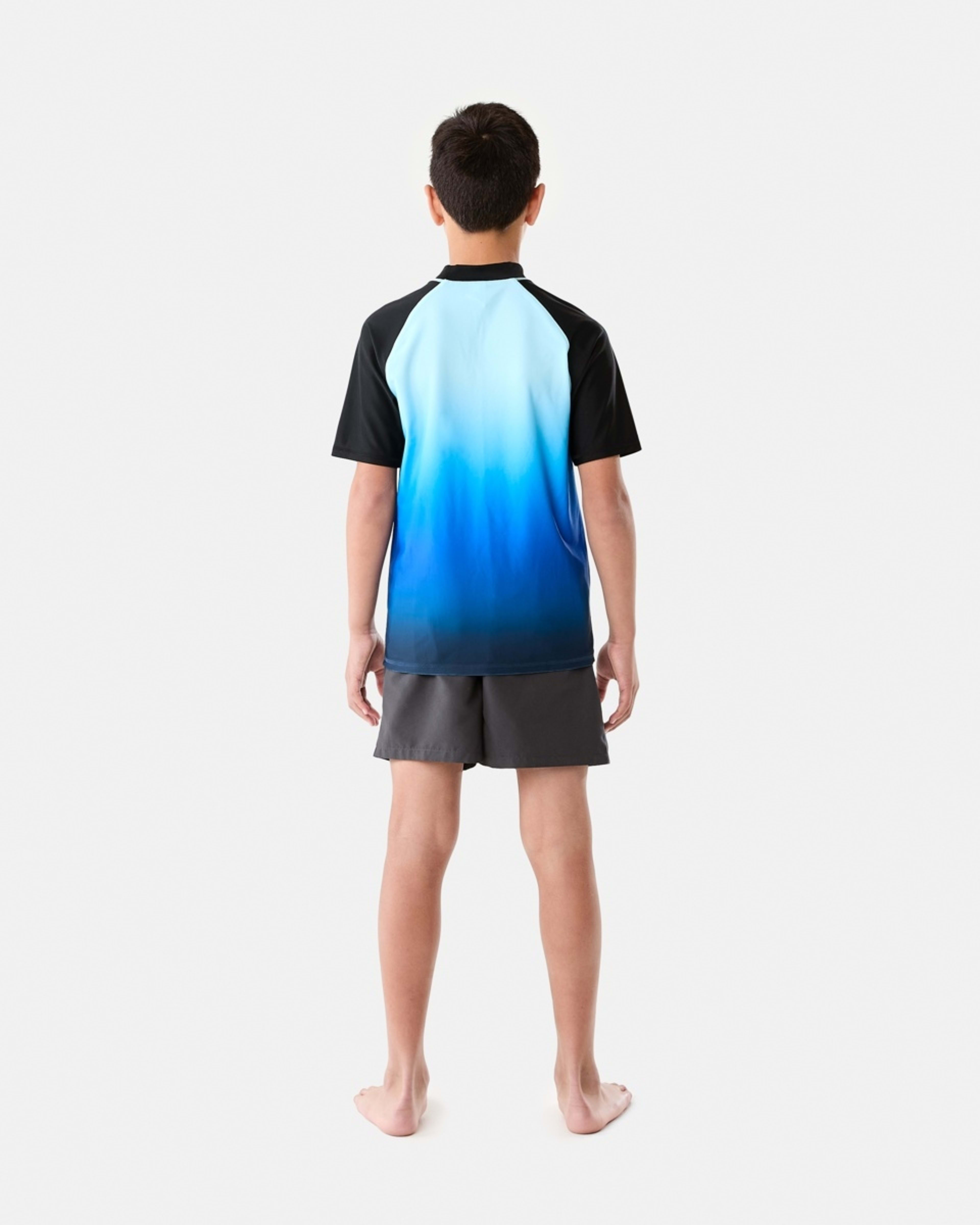 6 Short Sleeve Print Vest OCEAN OMBRE  BLUE, 6 of 6