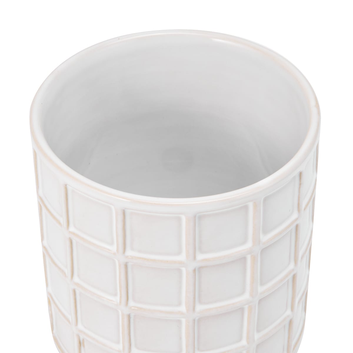 Ceramic Grid Pot Kmart