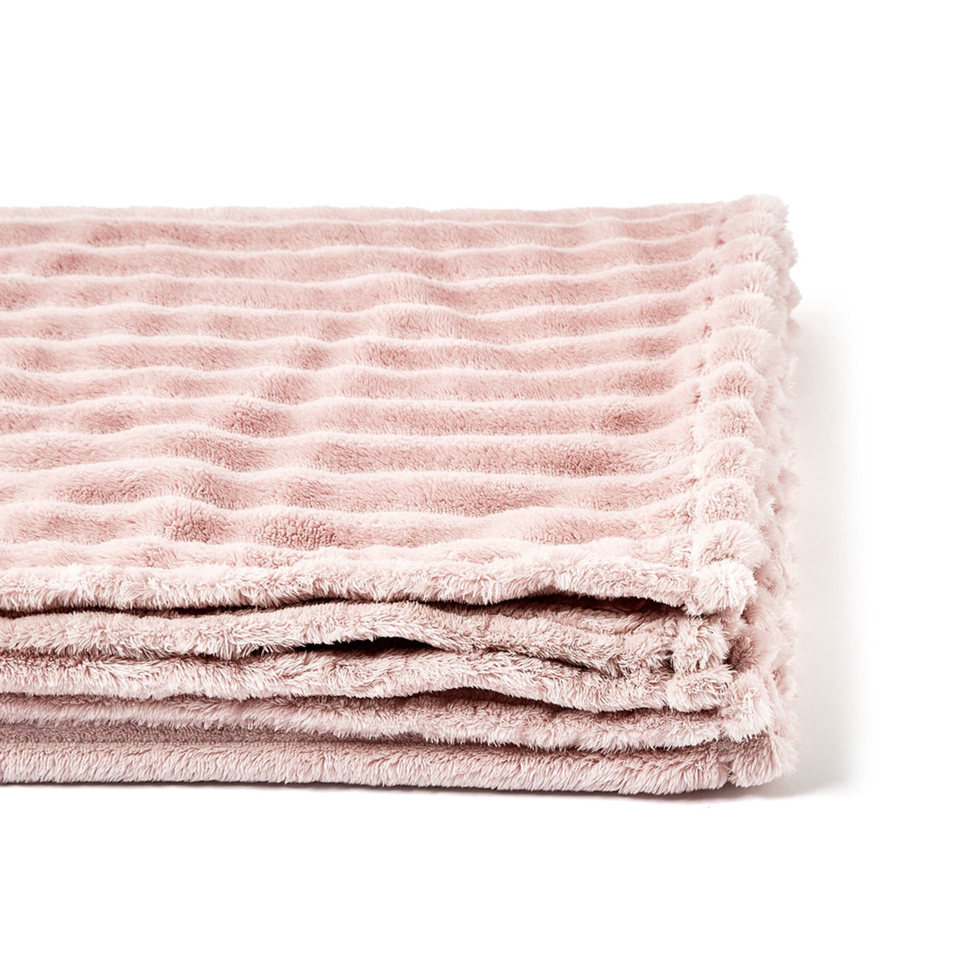 Ribbed Faux Fur Throw Pink Kmart NZ