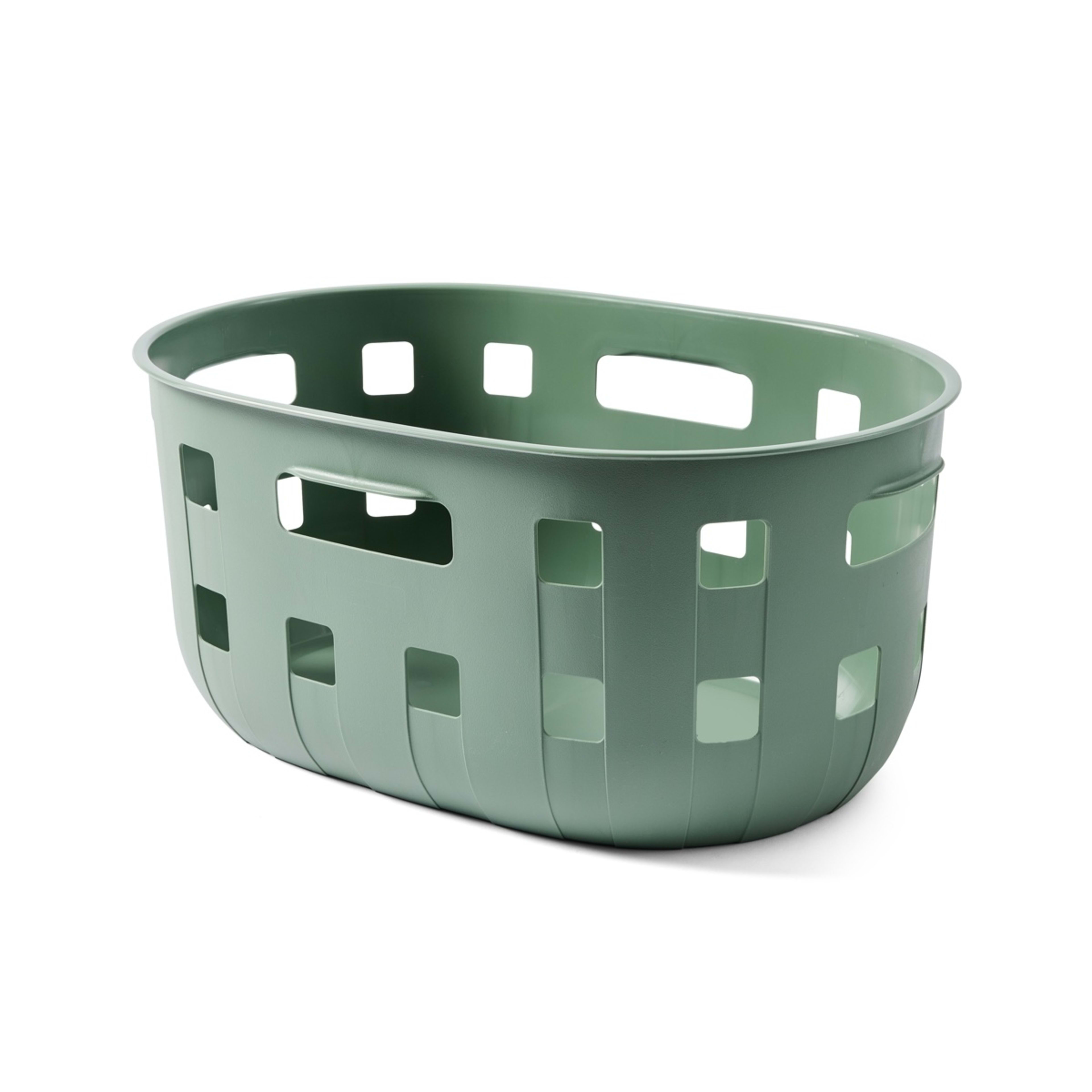 2 50L Trellis Laundry Basket - Green, 2 of 8