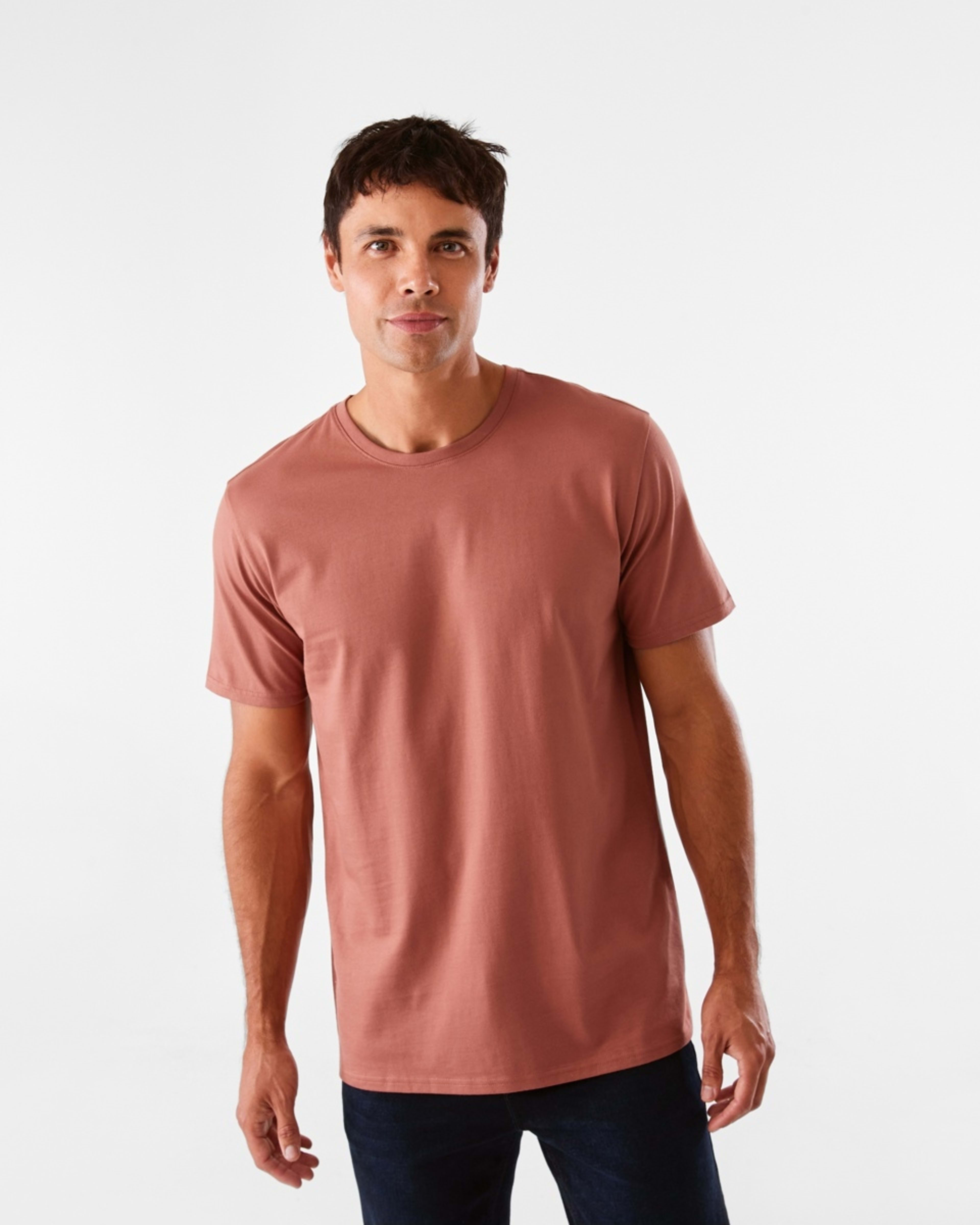 1 Australian Grown Cotton Crew Neck T-shirt Brn Cope