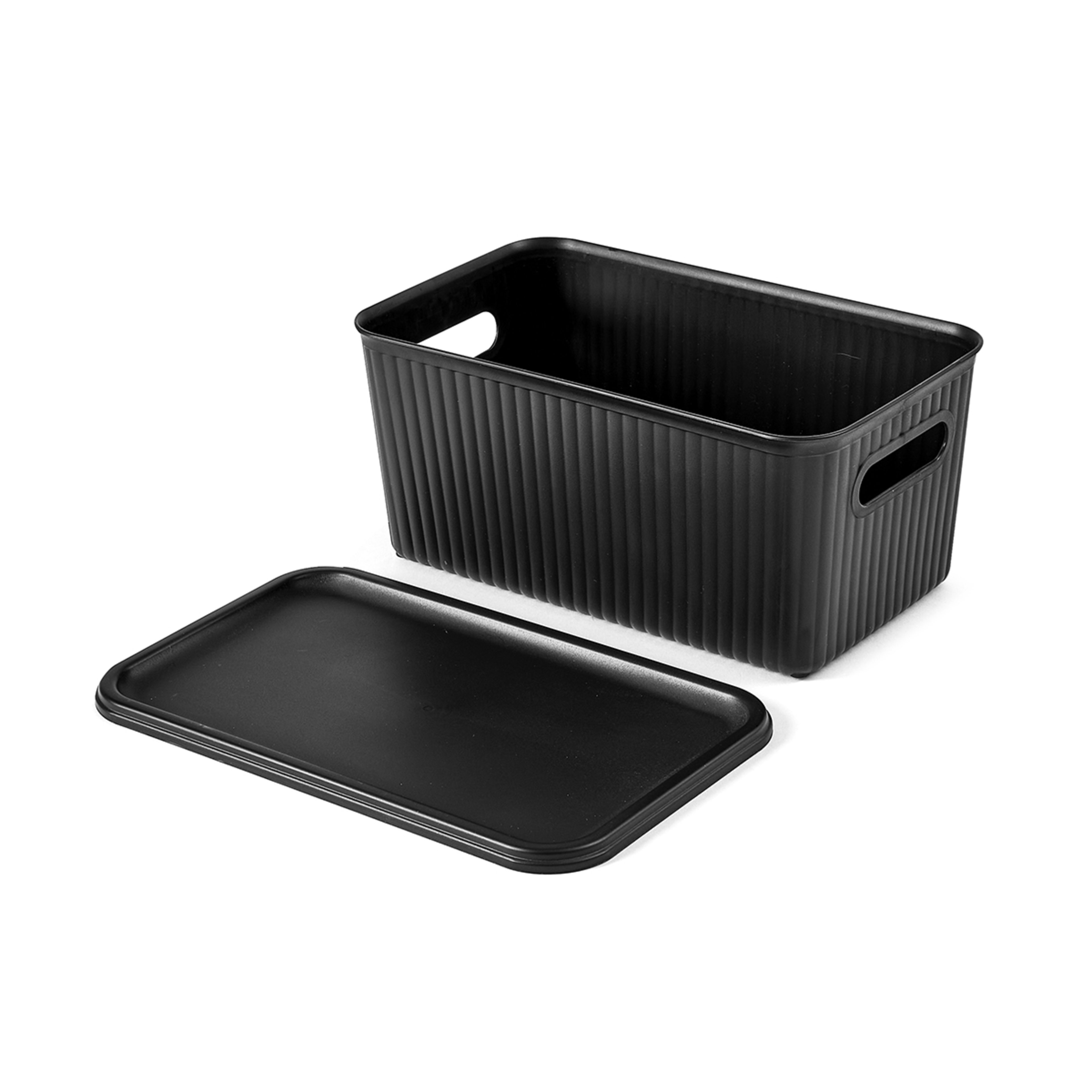 10 5L Ribbed Container - Black, 10 of 10