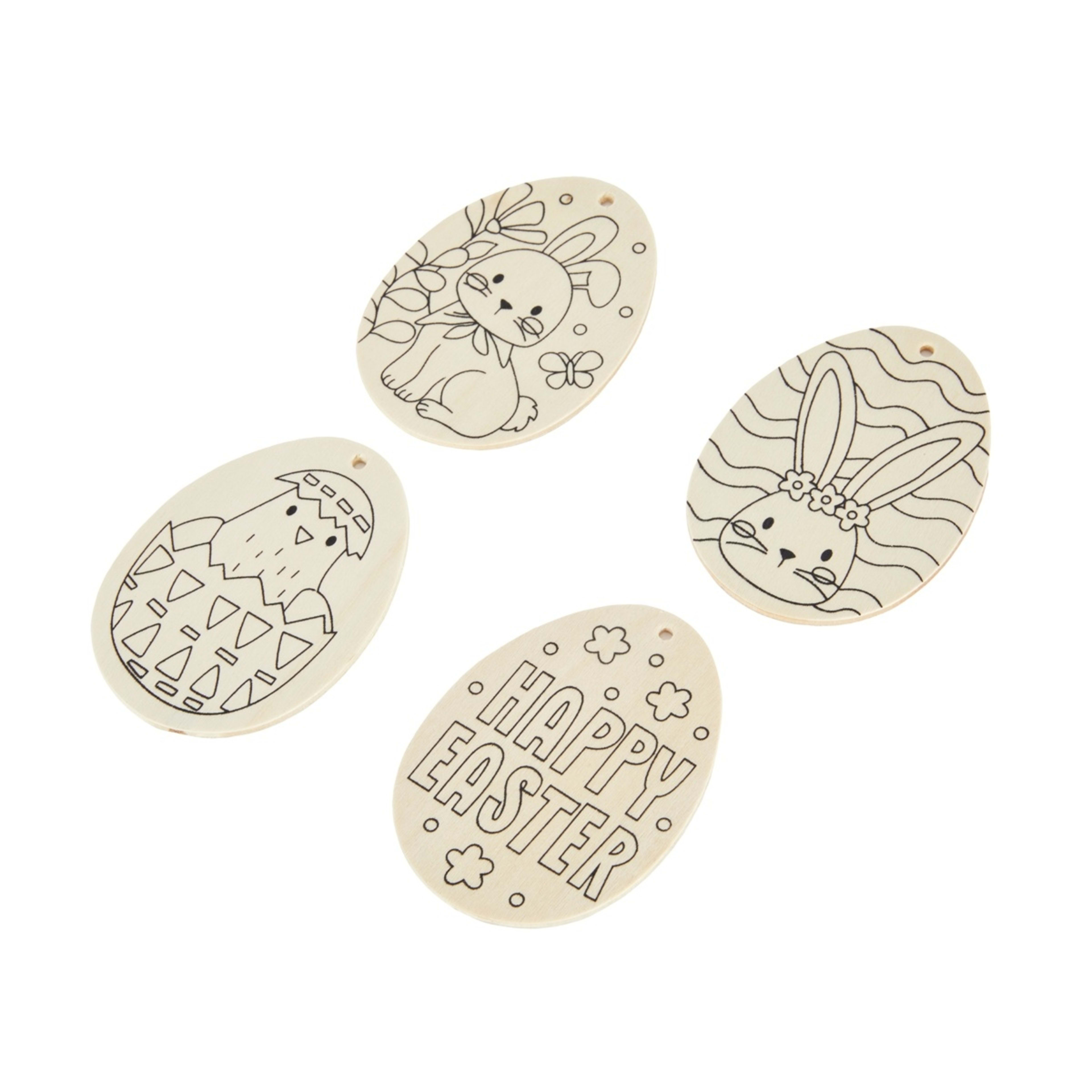 3 11 Piece Colour Your Own Wooden Easter Eggs, 3 of 6