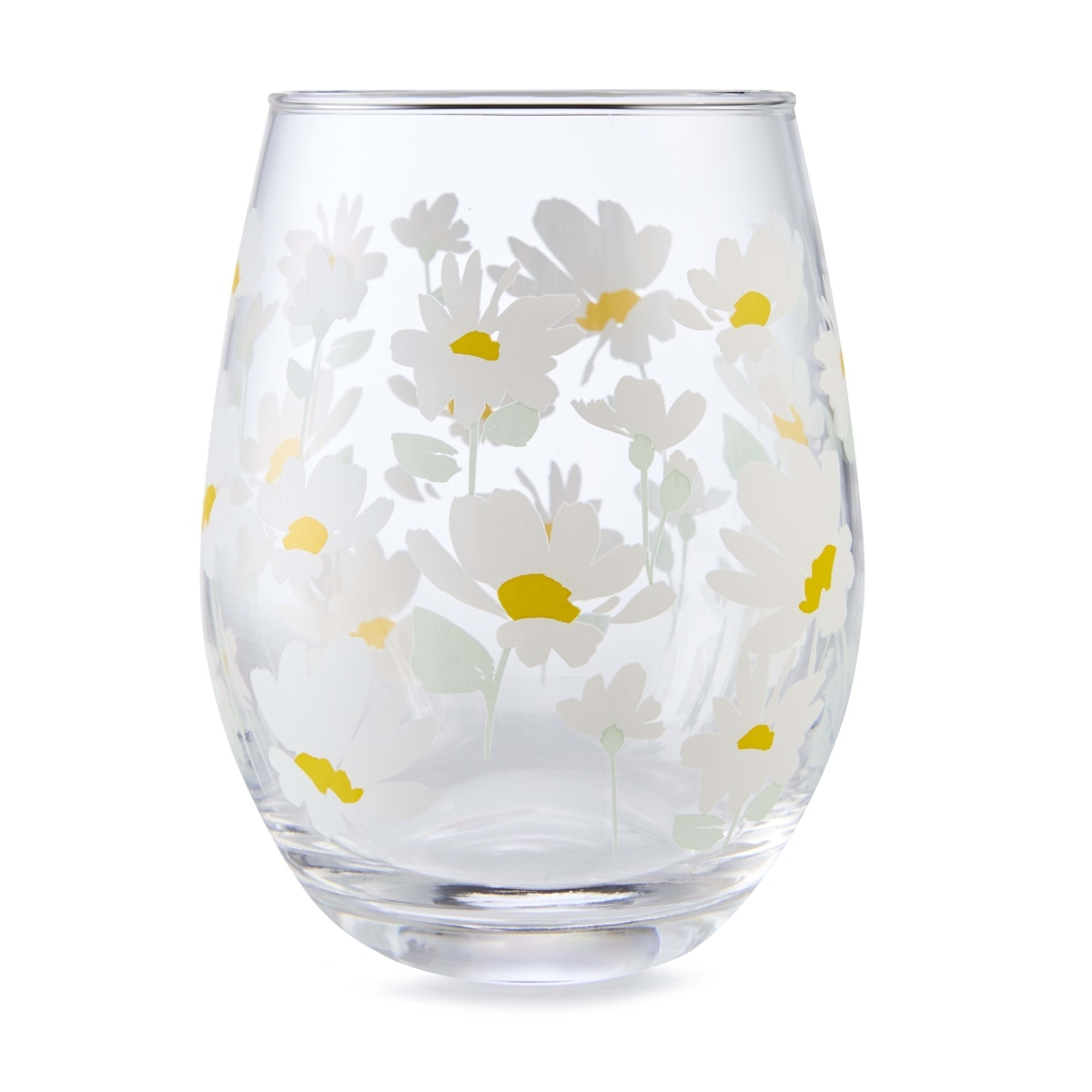 2 6 Daisy Stemless Glasses, 2 of 6