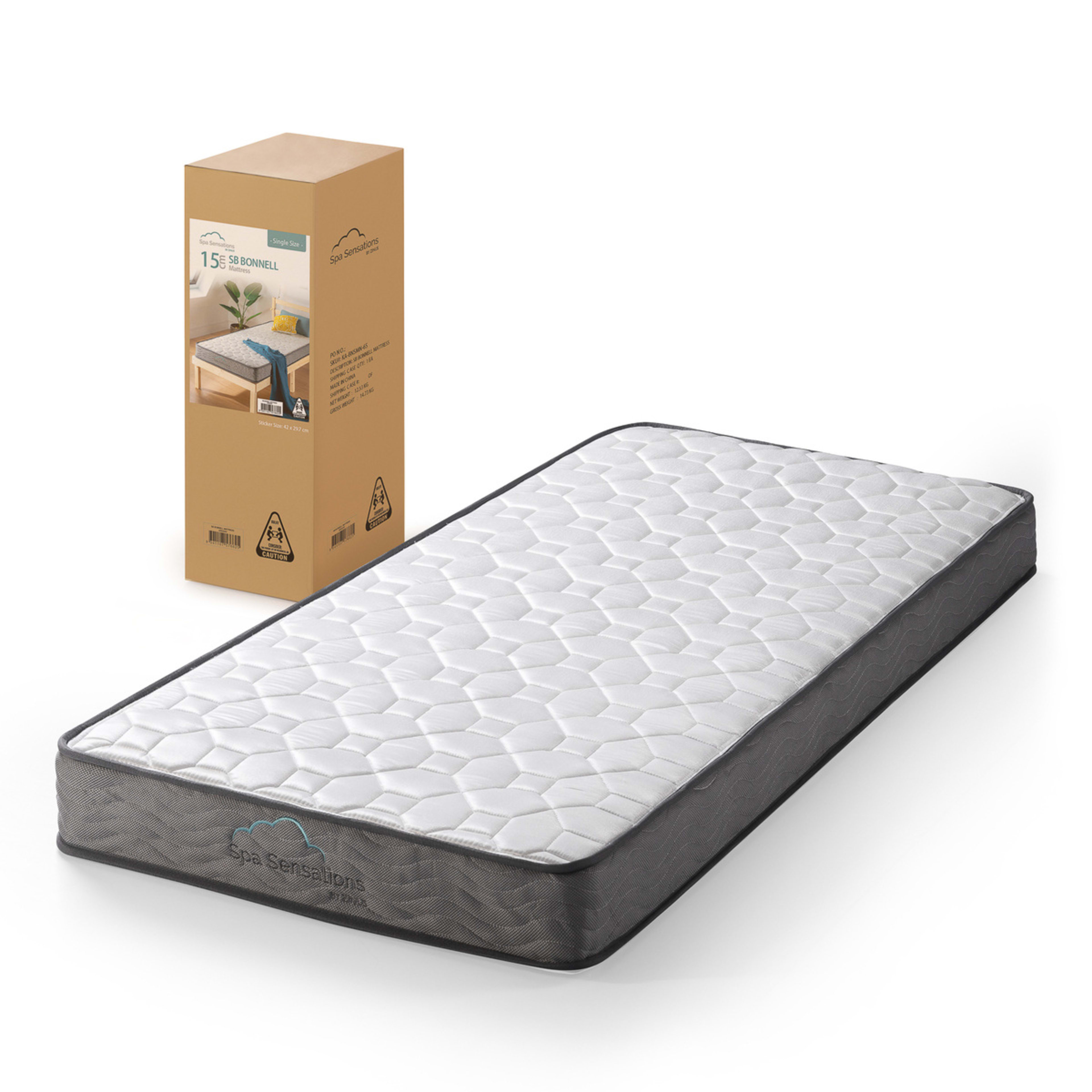 9 15cm Single Bed Bonnell Mattress, 9 of 9