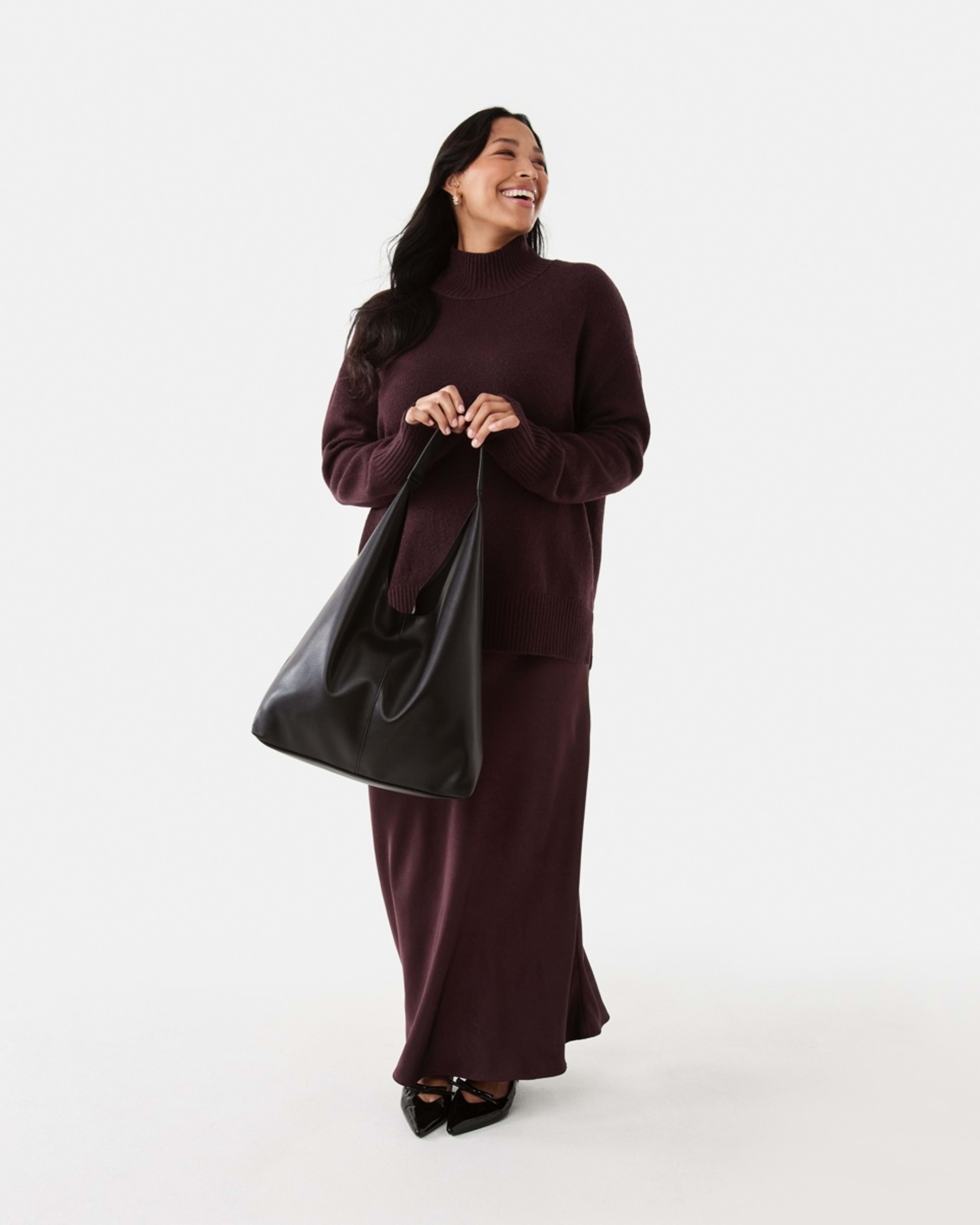 7 Slouchy Shoulder Bag BLACK, 7 of 10