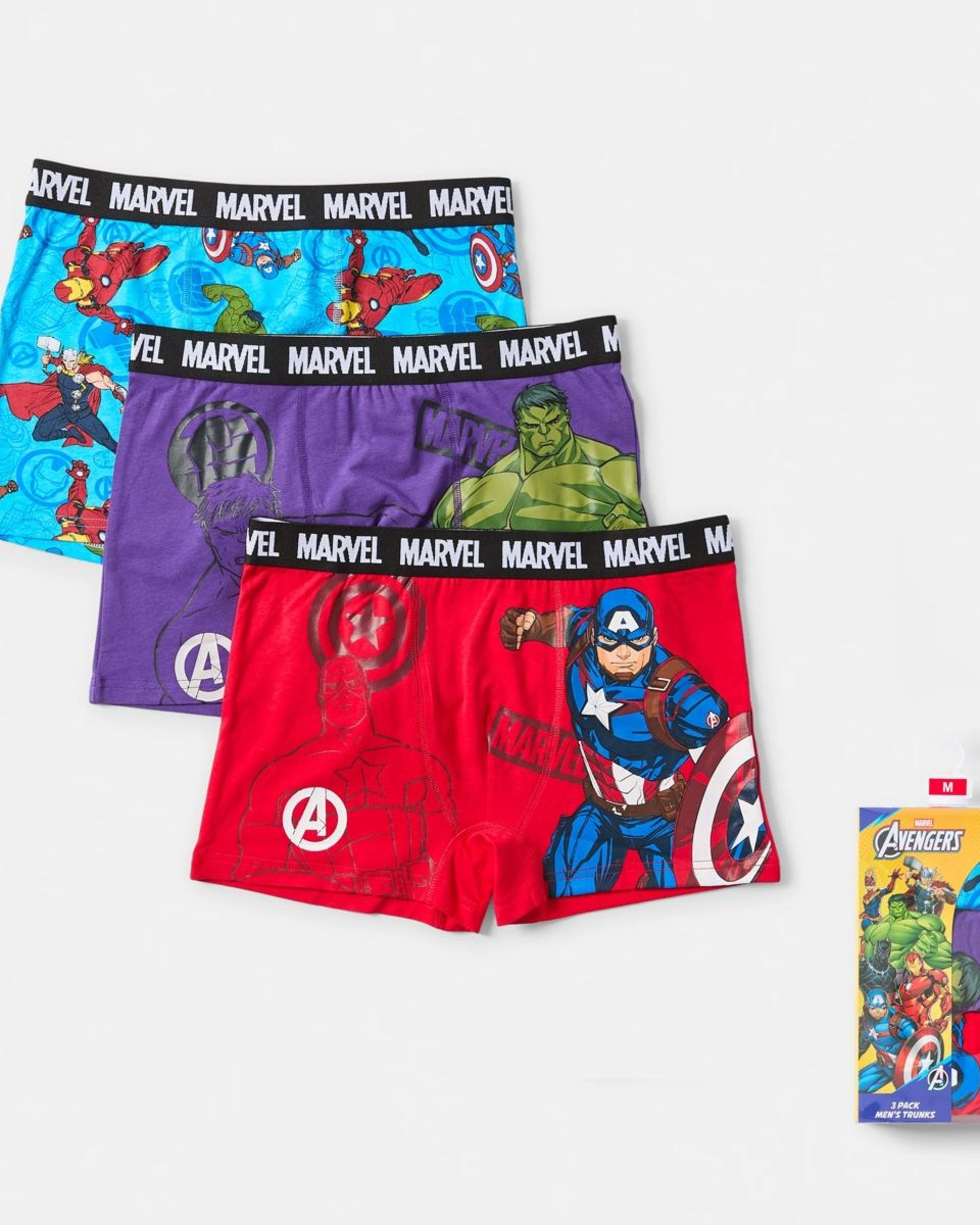 1 3 Pack Marvel License Trunks MARVEL, 1 of 10