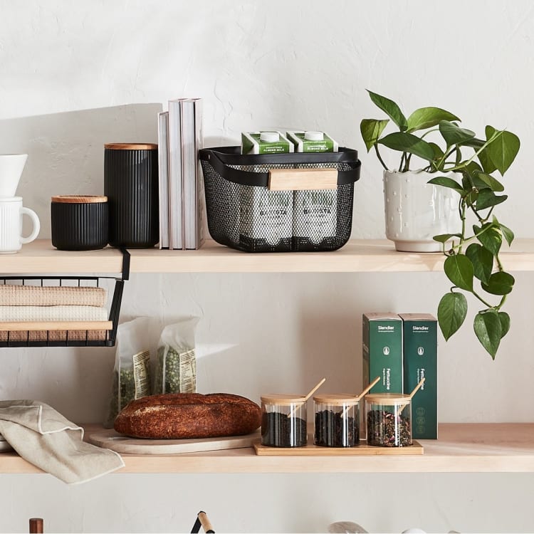 Set of 3 Glass Jars with Tray Kmart