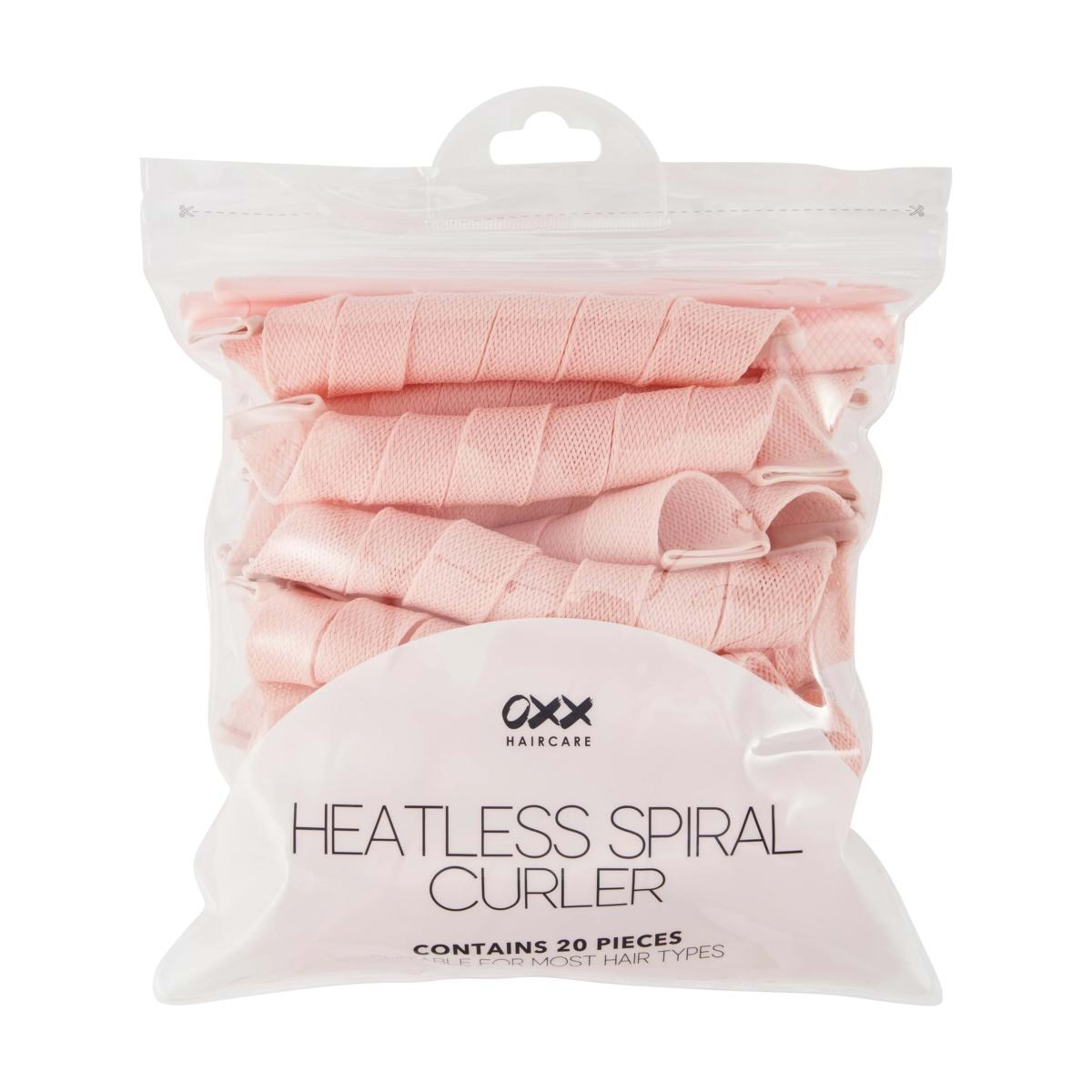1 OXX Haircare 20 Pieces Heatless Spiral Curler - Pink
