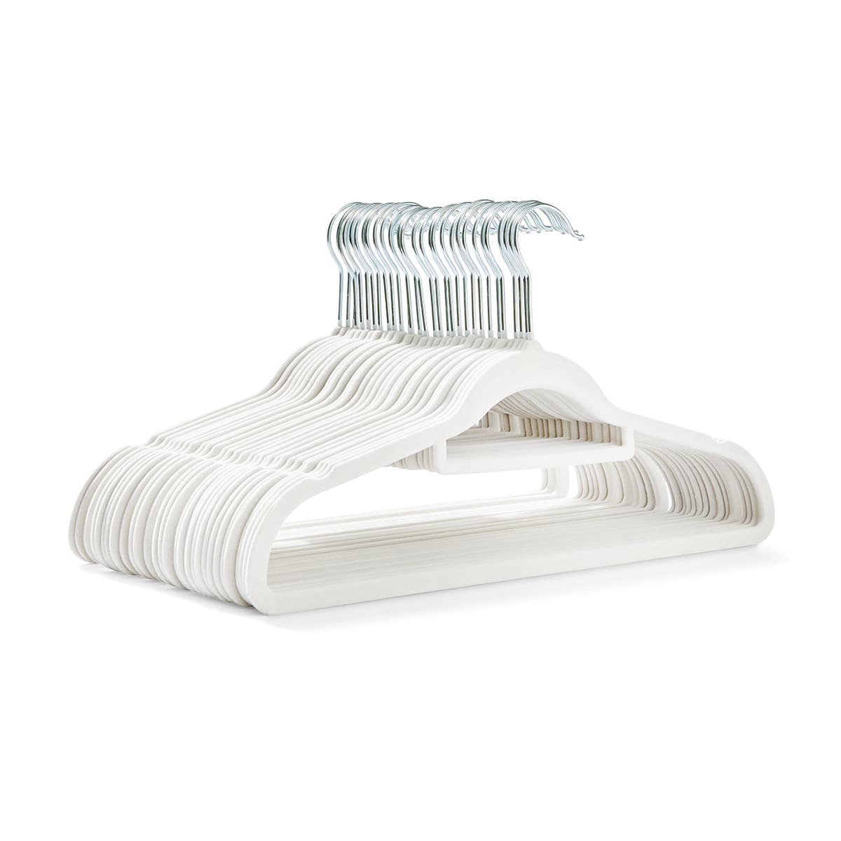 30 Pack Flocked Hangers White Kmart NZ